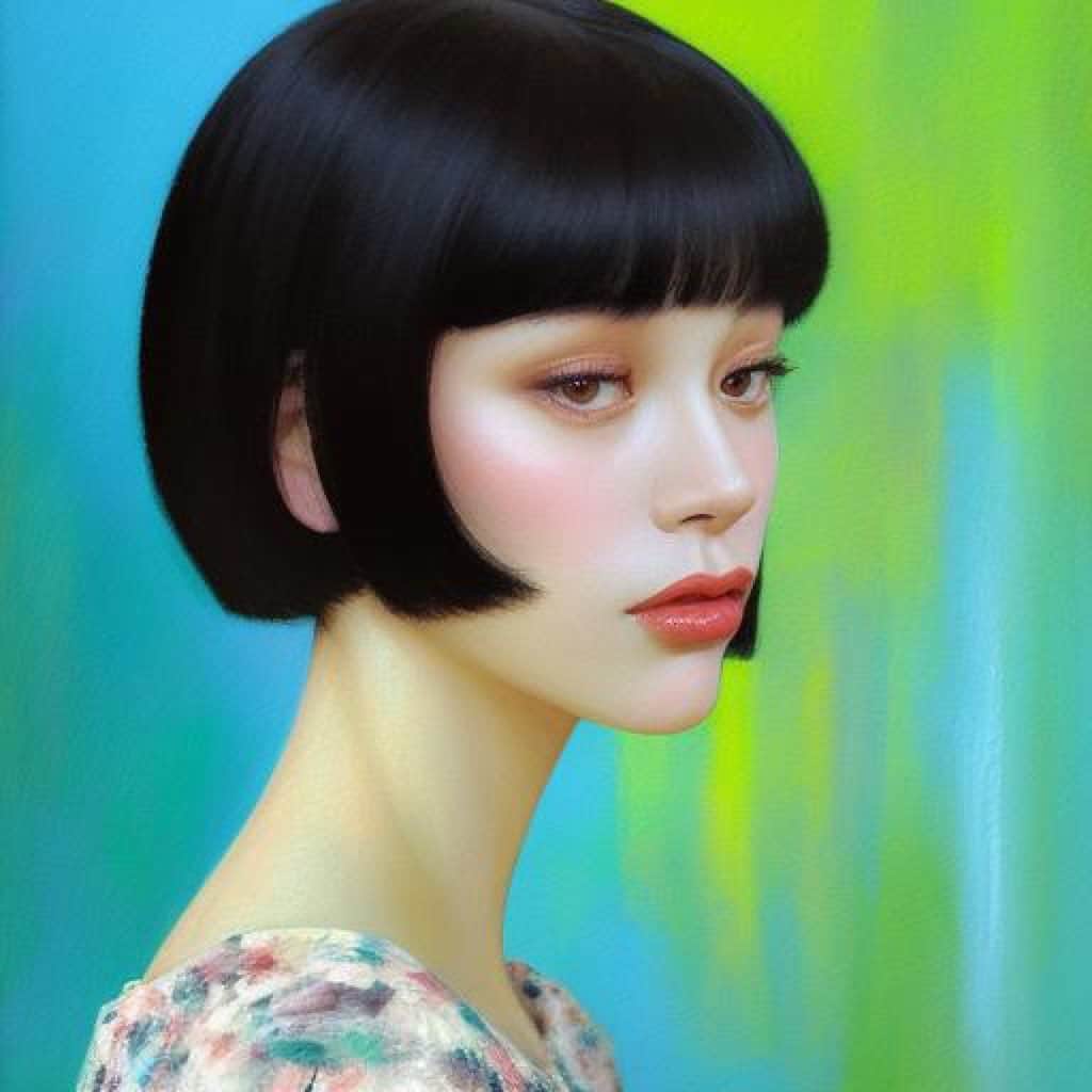 る鹿のインスタグラム：「Virtual me🧠👩🏻‍🎤✨ #aiart」