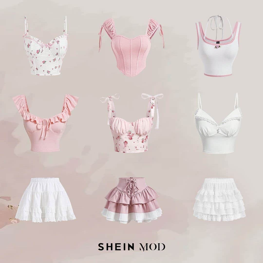 SHEINのインスタグラム：「Barbiecore but make it ✨ whimsical ✨ Plan your pink tea party with #SHEINMOD 🌷  🔎12778101 12902108 13788457 13258346 13857271 13741214 13459974 13959156 13953369  #SHEIN #SHEINforAll #SHEINstyle #fashion #chic」