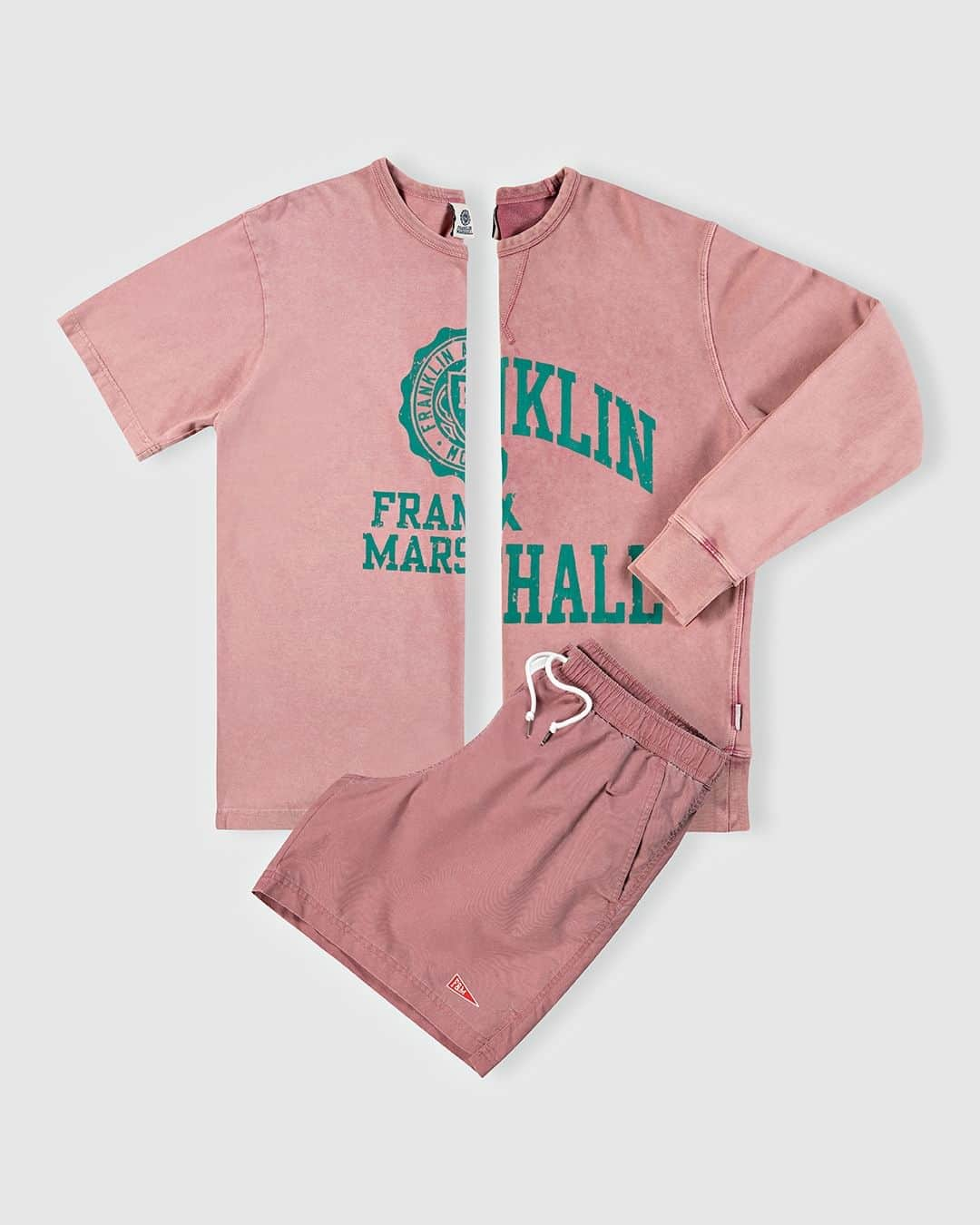 フランクリン&マーシャルのインスタグラム：「Effortless and lightweight essentials. Grab yours.  #franklinandmarshall #springsummer #sportystyle #collegefashion #Athletics #AthleticsCollection #set #fleeceset」