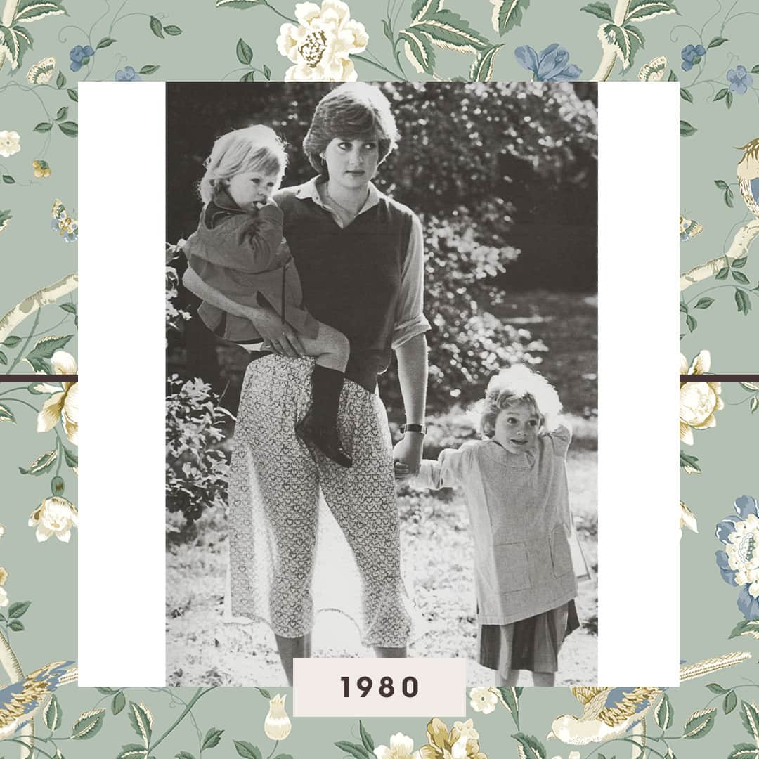 ローラアシュレイのインスタグラム：「1980⁣ Before her marriage to Prince Charles, Princess Diana was photographed wearing this iconic Laura Ashley skirt. Not immune to the 'Diana Effect' Laura Ashley became one of the UK's most desirable fashion brands.」