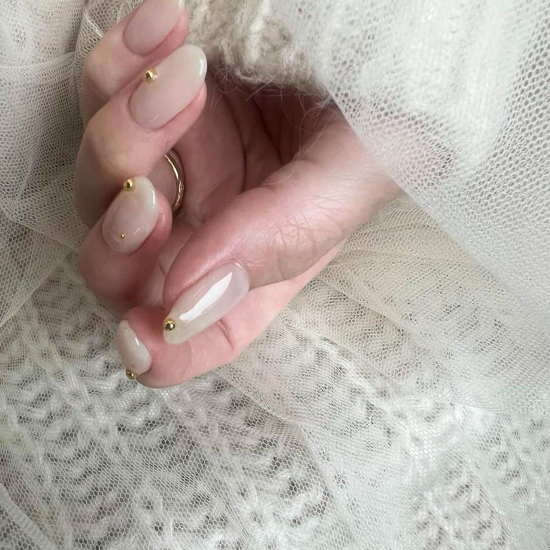 のインスタグラム：「new nail🤍  #nail」