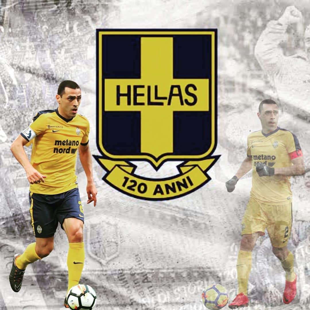 ロムロ・ソウザ・オレステス・カルデイラのインスタグラム：「“Auguri alla mia squadra, l’Hellas Verona, che oggi compie 120 anni di storia e passione.   Siete un simbolo di orgoglio e determinazione, e continuate a ispirare generazioni di tifosi con la vostra forza e la vostra grinta.   Spero che i prossimi 120 anni siano altrettanto ricchi di successi e di emozioni indimenticabili.   Forza Hellas!”  @hellasveronafc   #Romulo #HellasVerona #Auguri #120Anni」