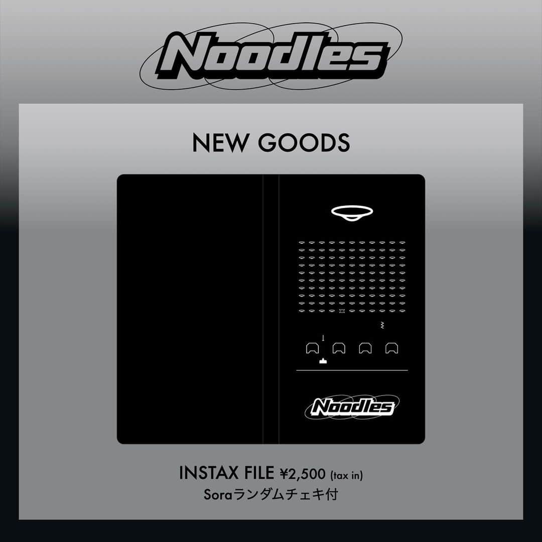 そらちぃのインスタグラム：「🍜NEW GOODS🍜  -Noodles INSTAX FILE- (Sora ランダムチェキ付)  ¥2,500-  🛒https://noodles-fdmr.stores.jp  Design : @mulberry305   ※商品画像はイメージです。色味が少し異なる場合が御座います。」