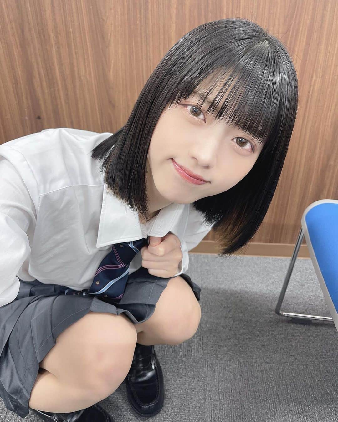 西野千明さんのインスタグラム写真 - (西野千明Instagram)「自撮りだぞー❕🤳 . #制服 #高校生 #jk #school #japan #idol #pwc #白キャン #真っ白なキャンバス #西野千明 #いいね #ショートボブ #followｍe #instagood #fashion #like4like #ootd」4月8日 21時29分 - konnichaaaki