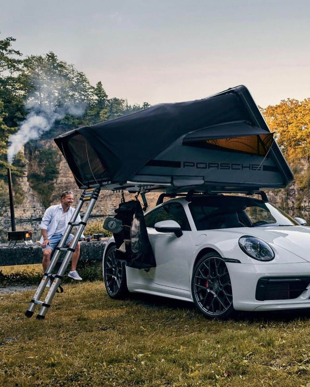 The Luxury Lifestyle Magazineさんのインスタグラム写真 - (The Luxury Lifestyle MagazineInstagram)「Porsche is known for some of the most exclusive, iconic, and innovative sportscars; however, it’s not known for camping tents.   The German sportscar maker recently introduced a camping tent for a jaw-dropping $5,000. The tent attaches to Porsche’s sports car, and you’re ready for a camping trip in no time.   Furthermore, the tent also comes with a comfy mattress measuring 210cm by 130cm.   By: Porsche」4月9日 8時42分 - luxurylifestylemagazine