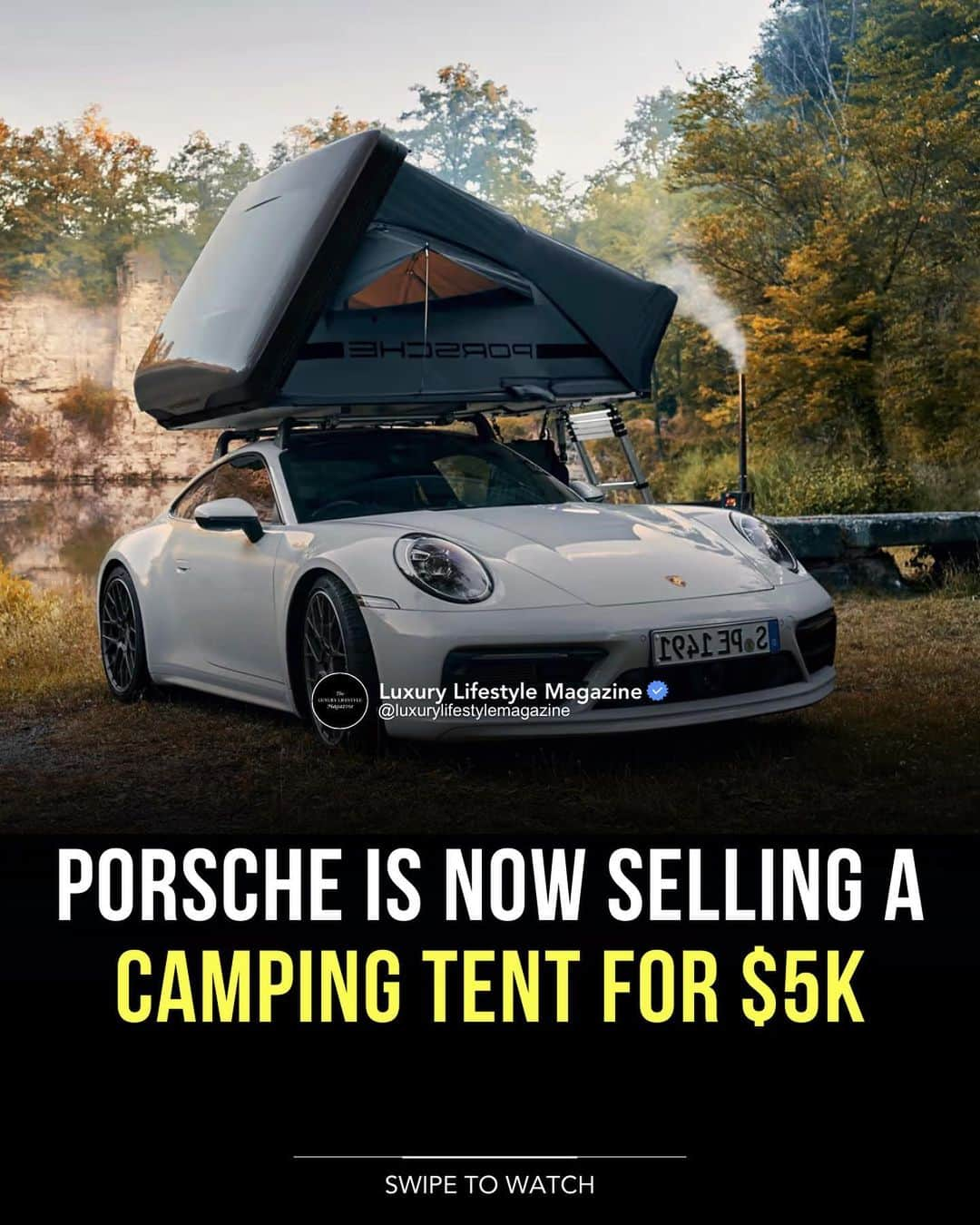 The Luxury Lifestyle Magazineさんのインスタグラム写真 - (The Luxury Lifestyle MagazineInstagram)「Porsche is known for some of the most exclusive, iconic, and innovative sportscars; however, it’s not known for camping tents.   The German sportscar maker recently introduced a camping tent for a jaw-dropping $5,000. The tent attaches to Porsche’s sports car, and you’re ready for a camping trip in no time.   Furthermore, the tent also comes with a comfy mattress measuring 210cm by 130cm.   By: Porsche」4月9日 8時42分 - luxurylifestylemagazine