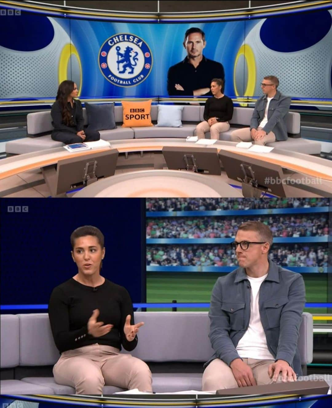 ファラ・ウィリアムズのインスタグラム：「Enjoyed being back on @bbcsport football focus with @alexscott2 @stephenwarnock3 talking Chelsea’s appointment of Frank Lampard.. Would love to hear your thoughts on the appointment.. 👇」