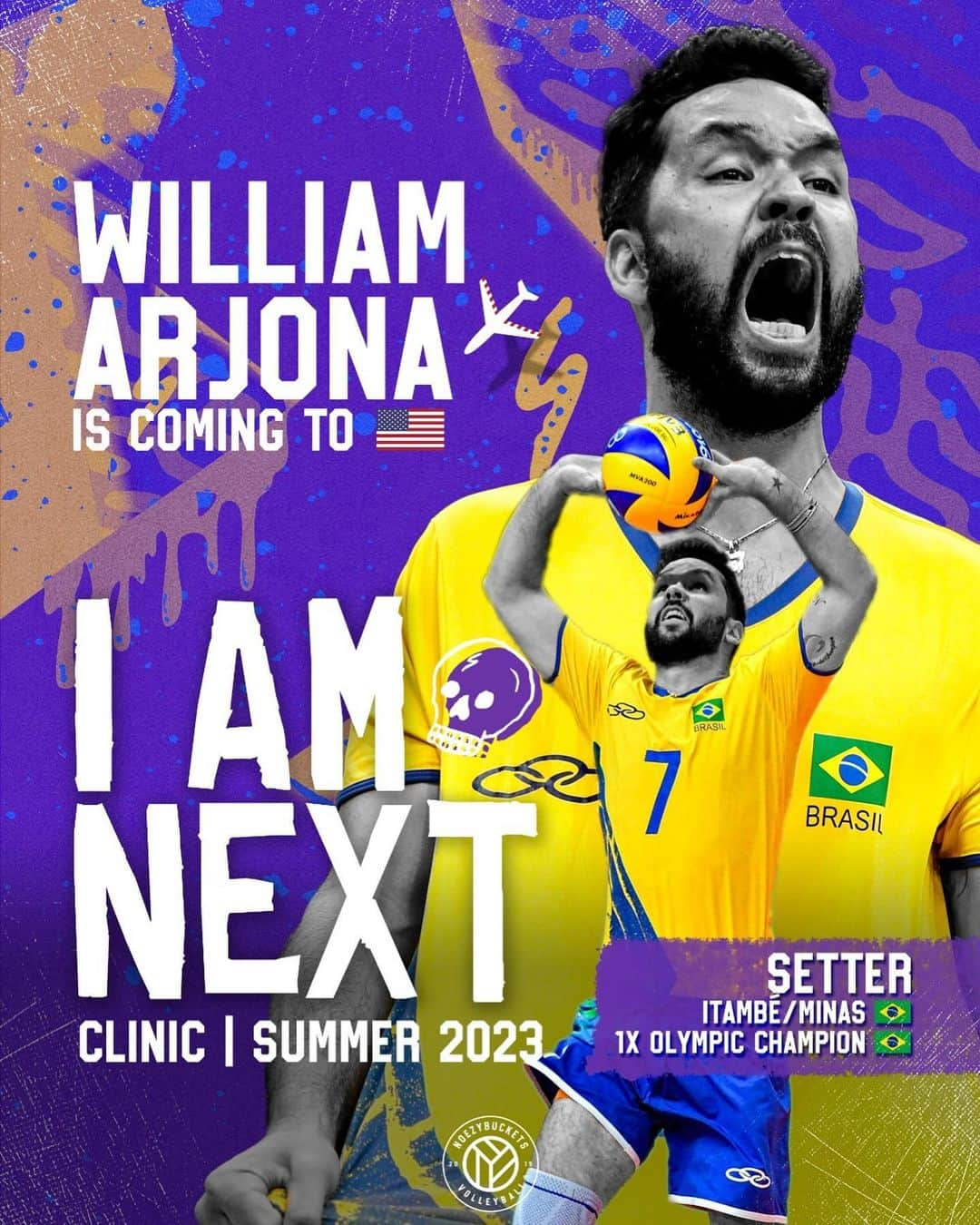 ウィリアム・アルジョナのインスタグラム：「@william_elmago_arjona is coming ✈️ 🇺🇸  We are so excited to host one of the decorated setters in the world to Southern California.  William will run two NCAA setter clinics and a couple private clinics for HS setters - for those working with us in the www.setteracademy.org  You ready? LFG  🇧🇷 Brazilian National Team:  2016 Olympic Champion South American Champion World Championship Finalist 2x Finalist for World league  Club Honors:  3x Club World Champion 5x South American Club Champion 6x Brazilian Superliga Champion 3x Brazilian Cup Champion  Individual Accolades:  3x Best Setter in the Club World Championship 11x Best Setter in a row in the Brazilian Superliga 3x Best Setter in the Argentine Superliga 3x Best Sourth American Setter  MVP Awards:  Brazilian Superliga MVP Brazilian Cup MVP Argentinian Superliga MVP Club World Championship MVP」