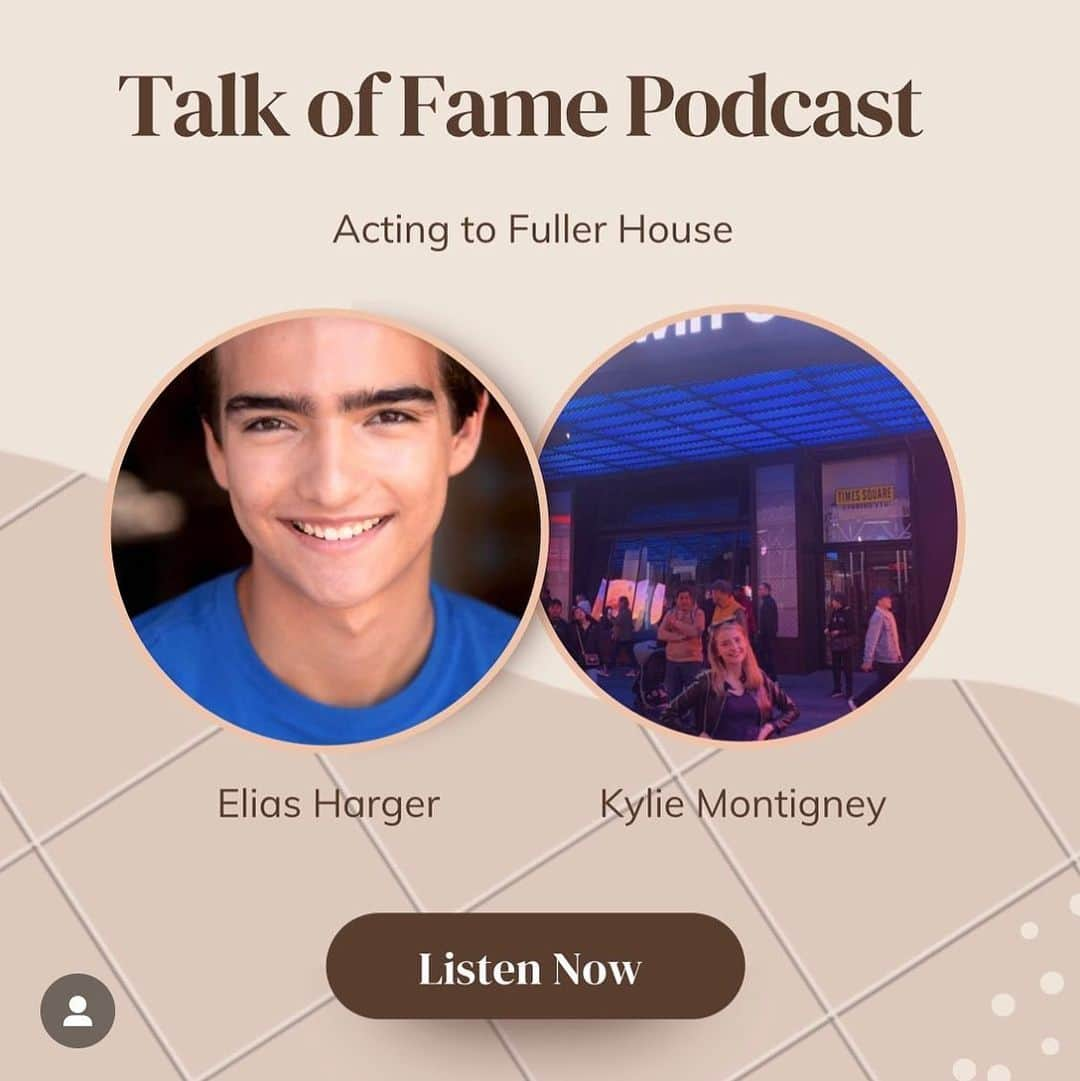 イライアス・ハーガーのインスタグラム：「Hello everybody! I recently had the pleasure of being invited on Kylie Montigney’s, Talk of Fame podcast. It was a ton of fun, and I loved getting to chat with her. She just posted the episode, and you can go check it out by following this link tree: shorturl.at/bltYZ」