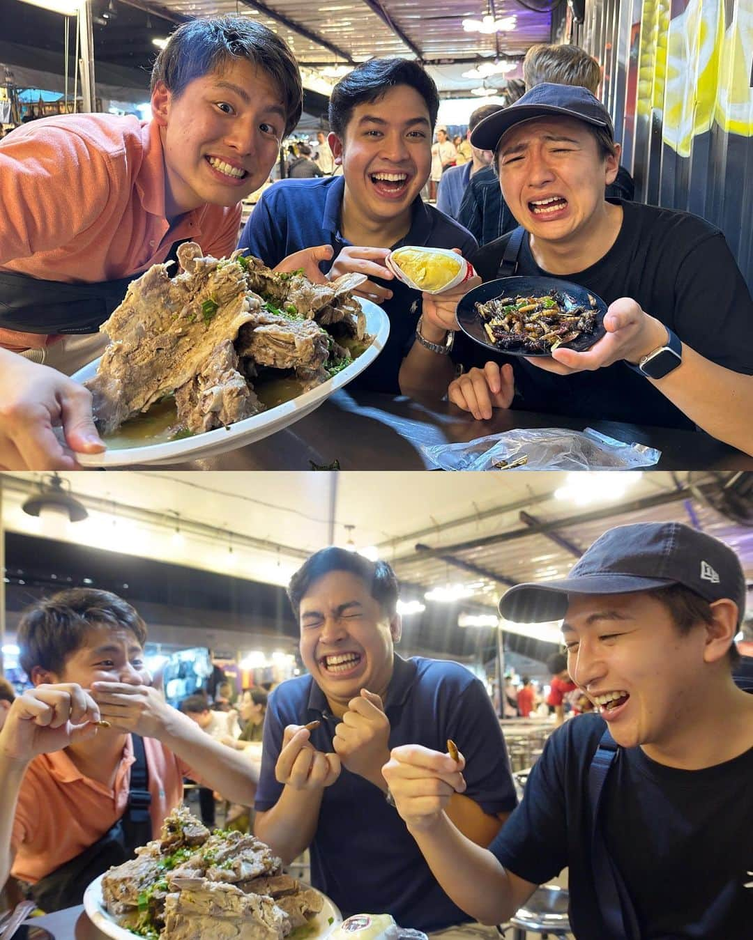 山下智央さんのインスタグラム写真 - (山下智央Instagram)「SIAPA YANG UDAH NONTON WASEDA BOYS COBA MAKAN SERANGGA GORENG!? 😂😭  Waktu trip ke Thailand🇹🇭, Waseda Boys pergi ke Jodd Fairs, pasar malam yang sangat terkenal. Di sana ada banyak makanan unik, termasuk serangga goreng 🤣 WADIDAW WKWKW  Cuss nonton vlognya di Youtube (sekarang trending 5, thank you so much)!! 😆 Btw project “Waseda Boys World Trip” sudah mulai diupload~ Jangan sampe ketinggalan yaa!! MANTAPPU JIWA! #WBWorldTrip」4月9日 18時14分 - tomoyama32