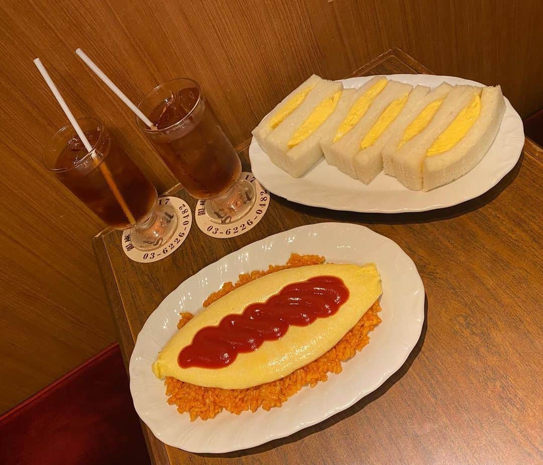 佐藤亜美菜のインスタグラム：「. ふわとろ優勝🥹🏆🥇🍳  #omeletterice #sandwich」
