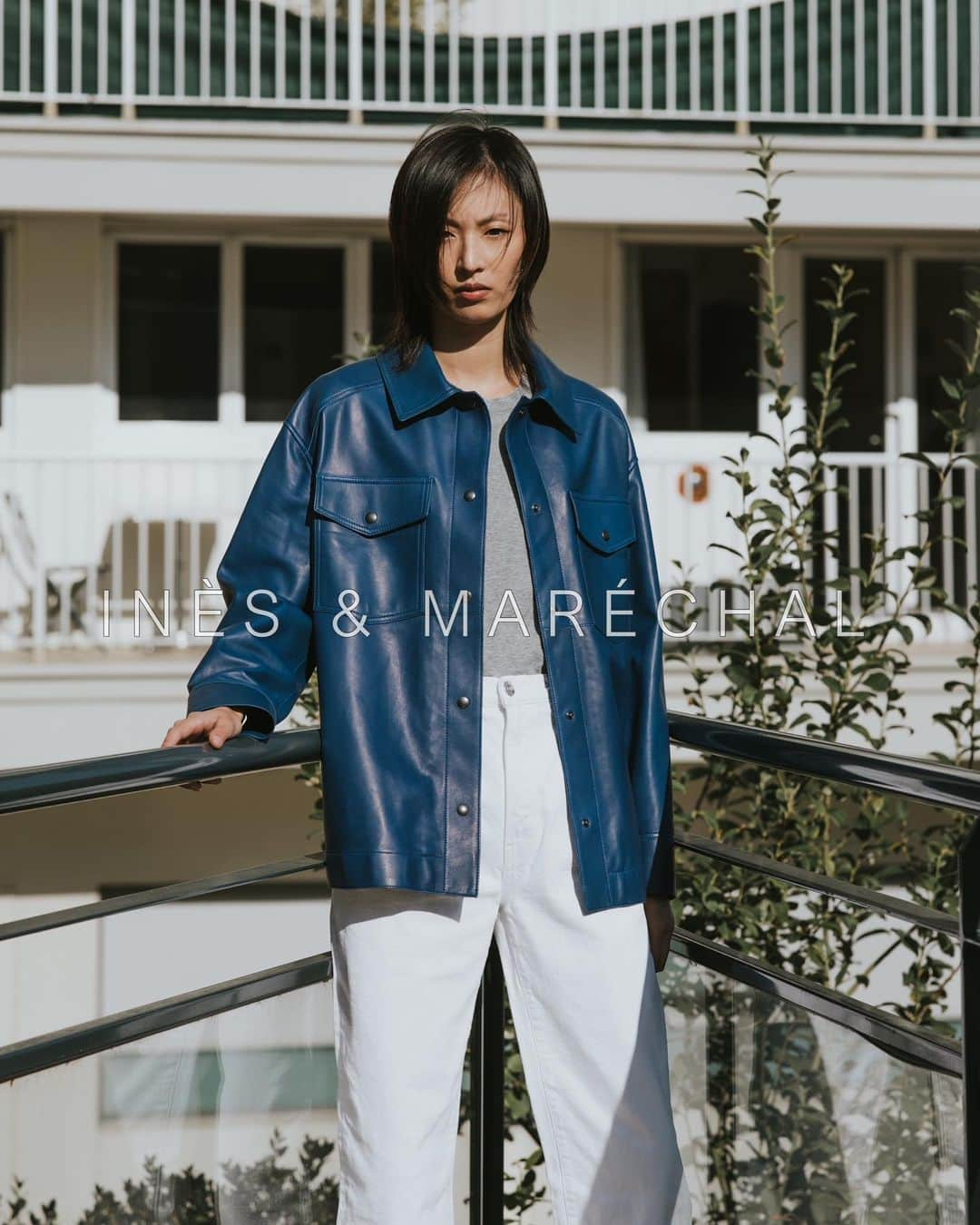 イネスエマレシャルのインスタグラム：「Our MIRACLE jacket will make you believe in miracles! #inesetmarechal #leatherjacket #sustainablefashion」