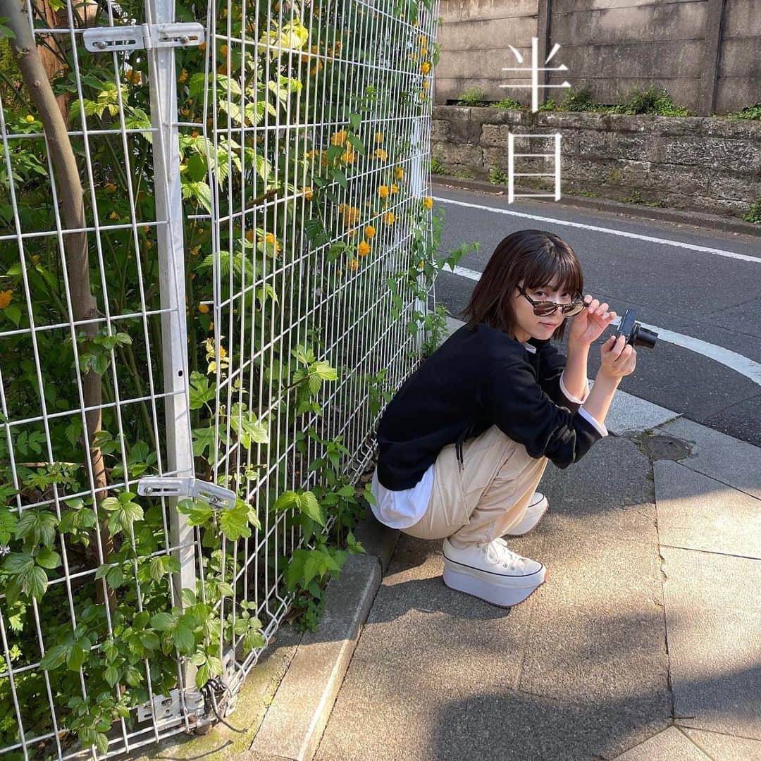 NIKIIEさんのインスタグラム写真 - (NIKIIEInstagram)「春の陽差しが気持ちいい日。 なんか衝動的にカメラ散歩へ📷 "都会に咲く花"シリーズって自分の中で呼んで気持ちが乗ってるときにお花撮ってるんだ〜。(いつか何らかの形でまとめたい🌼) 3枚目のお花はシャガっていうんだって。 石彫家の @ai.sano_sculpture ちゃんが教えてくれた。私のお花先生🌼  今季はアクティブな日にシャカシャカカーゴパンツ履きたくて @uniqlo_jp 先生でゲット。 したのだけど、アクティブな日は地べたに座ったり汚れたベンチに気兼ねなく腰掛けたりしたいので黒にすればよかったって今日思いました…🎨笑  #4月はインスタ毎日更新がんばってみたい気持ち溢れてる　#4枚目が現実」4月9日 19時02分 - nikiiejp