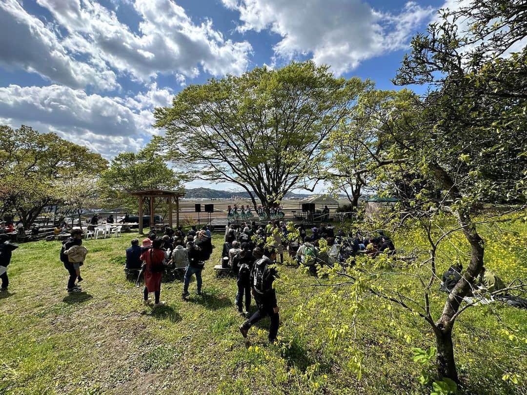 津田大介のインスタグラム：「いわき万本桜春祭は快晴☀️」