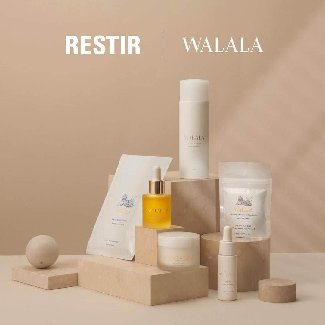 のインスタグラム：「【WALALA】>>> IN STORE NOW  "TRIAL SET" Present Campaign  東京を拠点とするウェルネスブランド「WALALA」に、CBD配合のバスボムと舌下接種タイプのオイルが仲間入り。  季節の変わり目による肌のゆらぎや、新生活や環境の変化に伴うストレスにも効果が期待できるCBDは、今の時期に取り入れるのがおすすめです。  本日より店舗・オンラインストアにて、WALALA製品ご購入の方、もしくはLIFESTYLEカテゴリ商品税抜¥5,000以上ご購入の方に「WALALA TRIAL SET」プレゼントキャンペーンを開催いたします。* (*数量限定、一部対象外ブランドあり)  ◼︎RESTIR BOUTIQUE  ◼︎RESTIR ONLINE STORE (RESTIR.COM) IN STORE NOW  #lifestyle #RESTIR #CBD #walala」