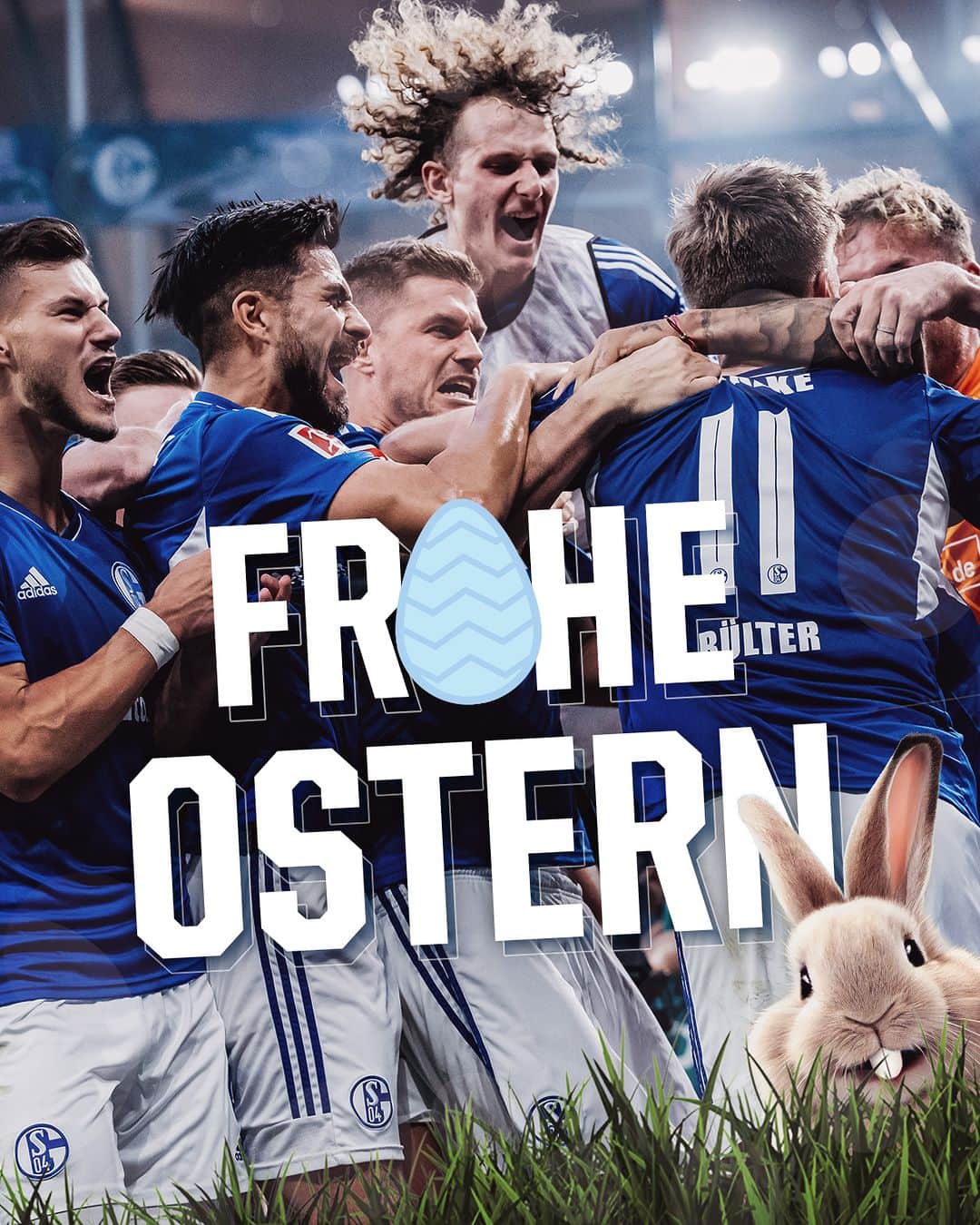 シャルケ04さんのインスタグラム写真 - (シャルケ04Instagram)「🔵🐰 FROHE OSTERN 🐰⚪️ . . #S04 #Schalke #HappyEaster #Ostern #FroheOstern」4月9日 15時45分 - s04