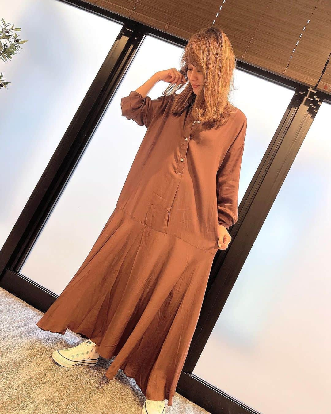 渡辺美奈代さんのインスタグラム写真 - (渡辺美奈代Instagram)「お出掛け  #ワンピース #minayoselect  #coordinate #今日の私服」4月9日 16時20分 - watanabe_minayo