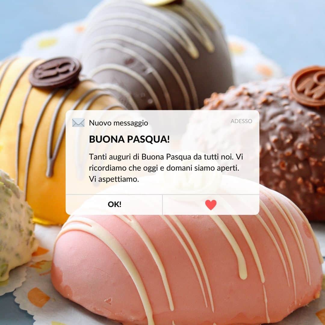のインスタグラム：「Tanti auguri di Buona Pasqua dalla Gelateria Marghera. 🐣🐣🐣  Oggi, giorno di Pasqua, e domani a Pasquetta saremo aperti dalle 11 alle 23 Vi aspettiamo!  #gelateriamarghera」