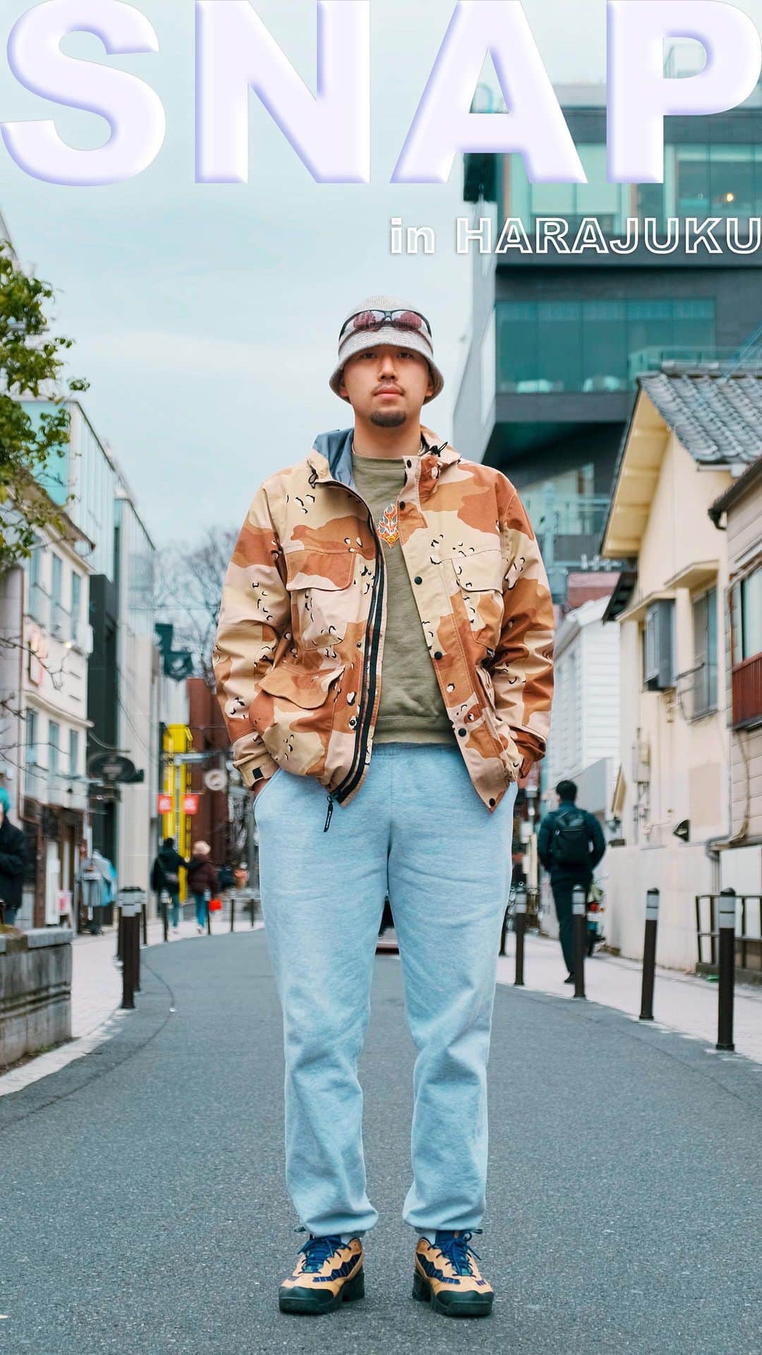 のインスタグラム：「McGuffin SNAP  No.055 shusei @shusei0406 PR Agency  eyewear：00’s #nike headgear：#oceanpacific tops：90’s #oceanpacific jacket：#stussy pants：#losangelesapparel footwear：#nike ACG bag：#arcteryx accessory：お父さんからもらった #24K × #platinum  最近気になっているもの：日産サニーB13 車が大好きな為、初めて買う車を最近は悩んでいます。  #mcguffinsnap #snap #streetsnap #tokyo #tokyofashion #harajuku #harajukufashion #street #fashionreels #ストリートスナップ #ファッションスナップ」