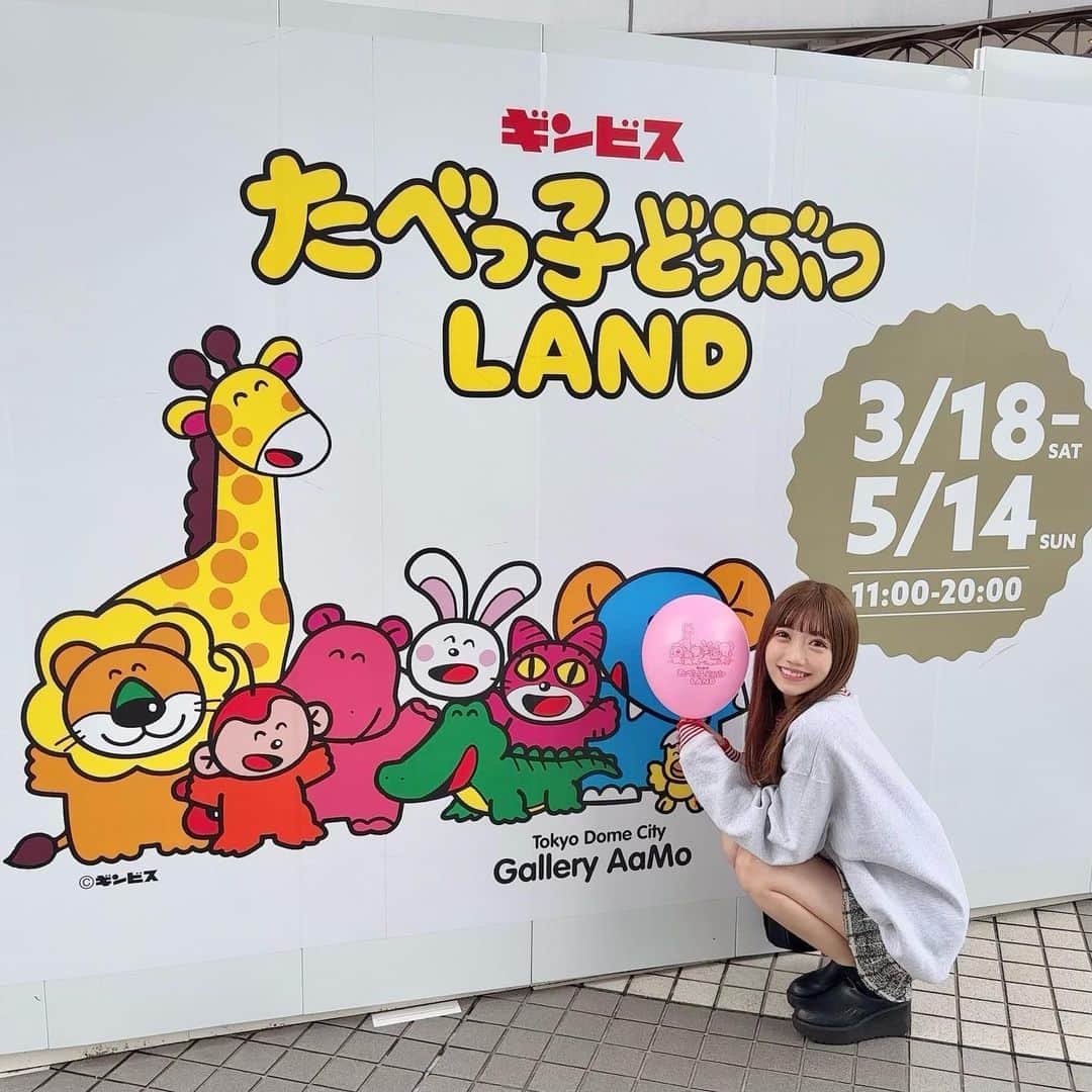坂本夏海のインスタグラム：「みんなちがって 、みんないい  🦁🦒🐵🦛🐊🐰🐱🐘‪🐣   #たべっ子どうぶつランド  #たべっ子どうぶつ  #東京ドームシティ  #tokyodomecity」