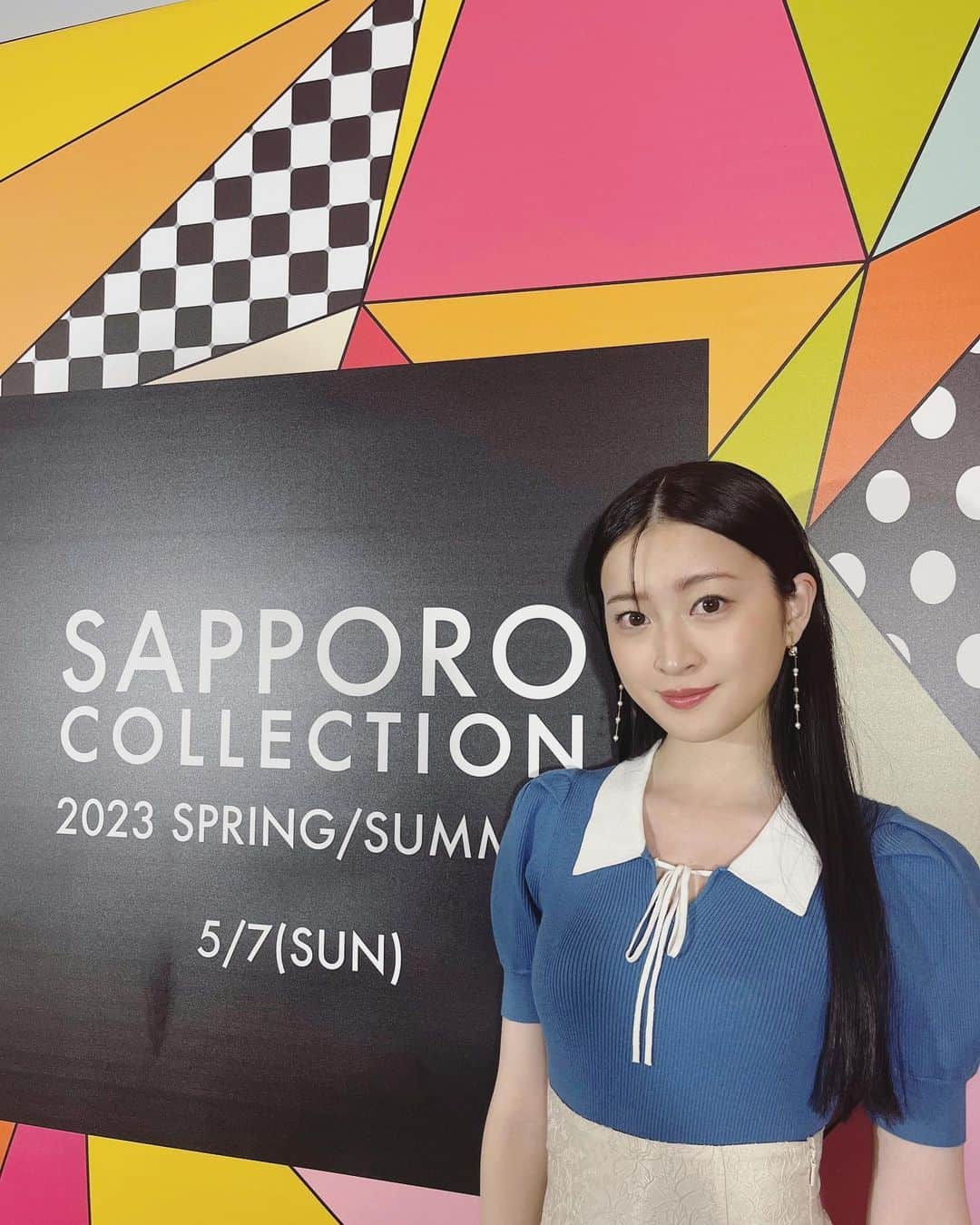 彩永あいりのインスタグラム：「. SAPPORO COLLECTION 2023 SPRING/SUMMER  @resexxy_official さんの 素敵な衣装を着させて頂きました🌌🩵」