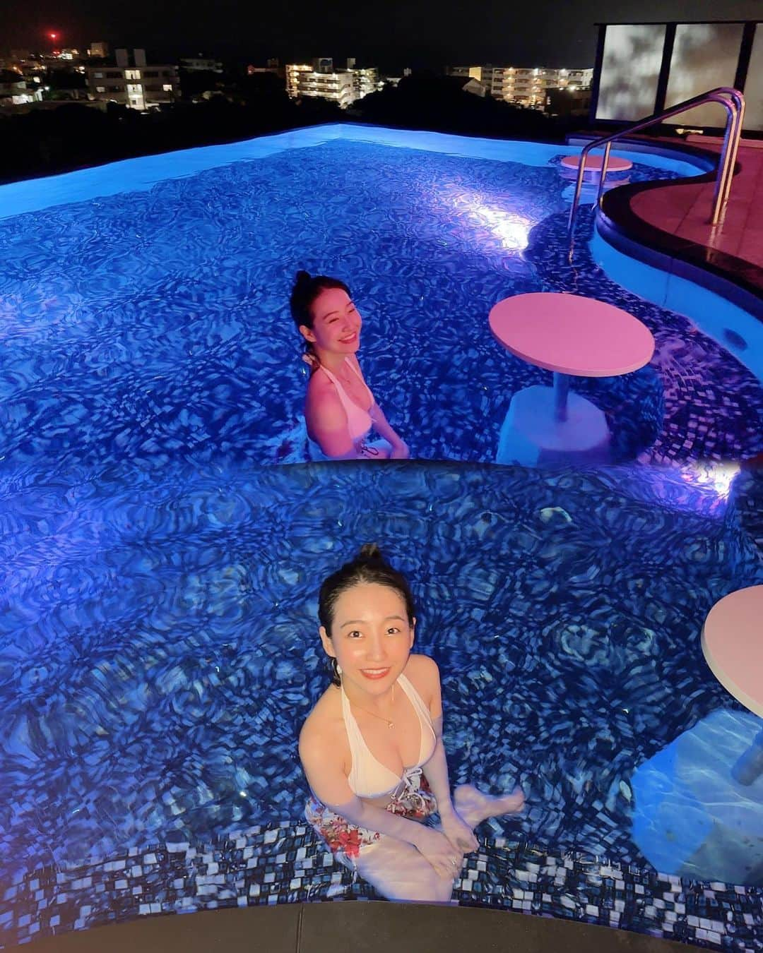 中西悠綺さんのインスタグラム写真 - (中西悠綺Instagram)「🏊‍♀️🩵‪🌃  #沖縄 #沖縄旅行 #ナイトプール」5月8日 21時46分 - nakanishi_yuuki