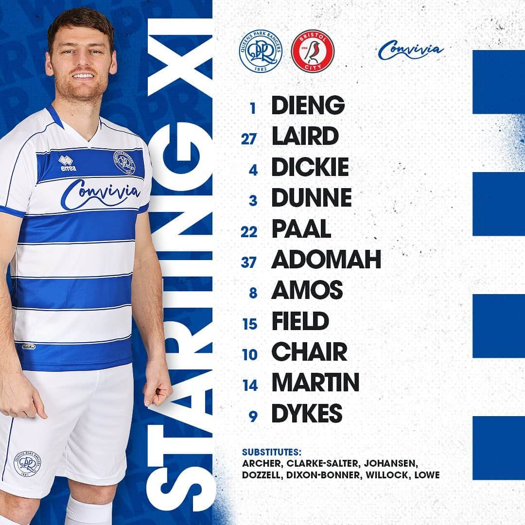 クイーンズ・パーク・レンジャーズFCのインスタグラム：「🚨 𝗧𝗘𝗔𝗠 𝗡𝗘𝗪𝗦 🚨  Our side to sign things off 👊  #QPR | #QPRBRC」