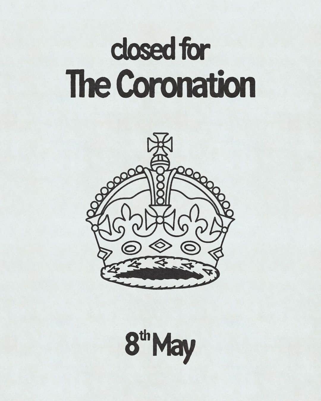 ガーブストアのインスタグラム：「Closed for the Coronation today - Back open tomorrow!」