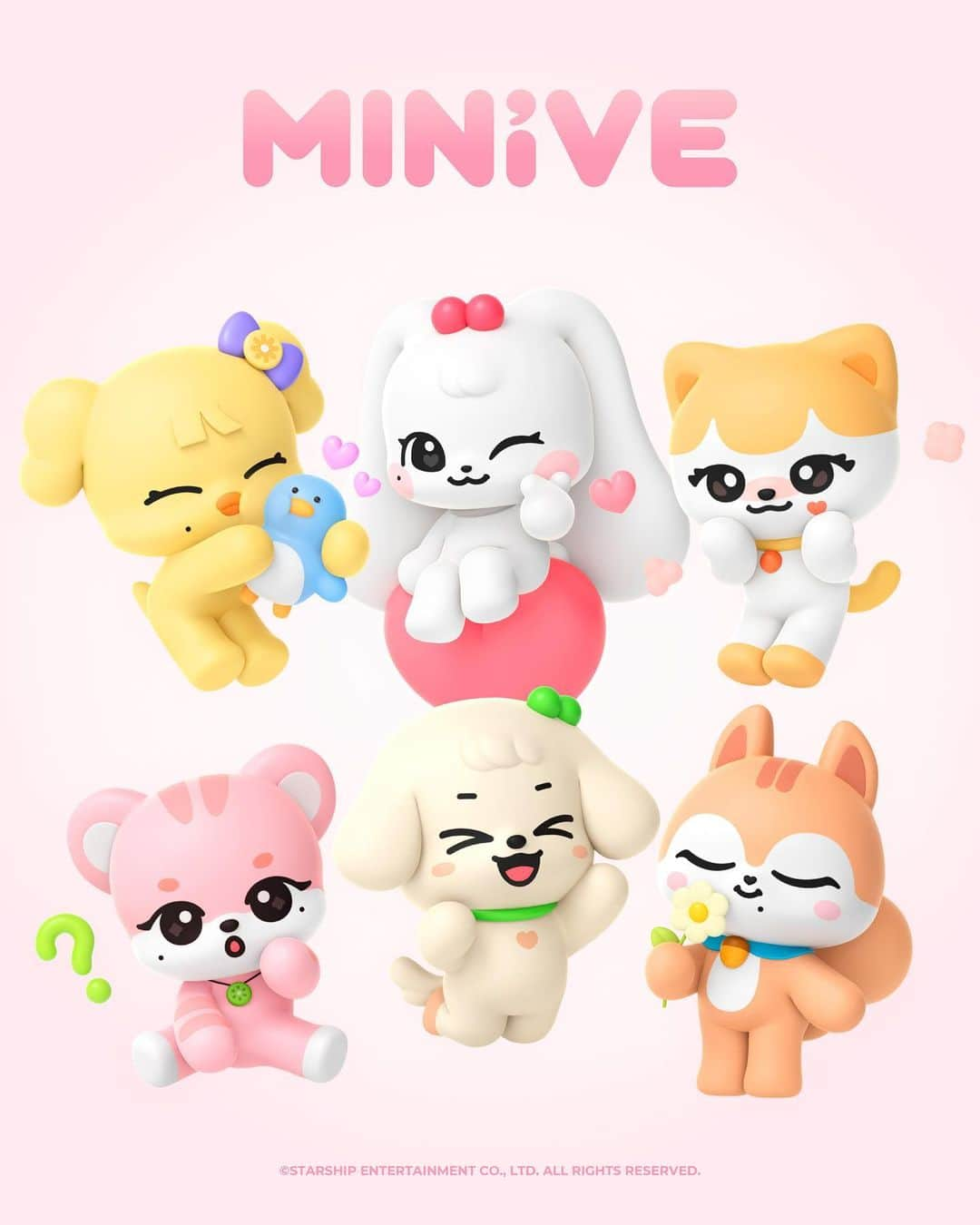 IVEさんのインスタグラム写真 - (IVEInstagram)「📢 IVE CHARACTER PLUSH DOLL <MINIVE> 예약 판매 안내  일시 : 23.05.08 (MON) 4PM (KST) ~ 판매처 : 스타쉽 스퀘어, 사운드 웨이브  자세한 내용은 IVE 공식 팬카페에서 확인해 주세요! 🐶🐿🐥🐰😻🐯   https://cafe.daum.net/IVEstarship/Y1rM  #IVE #아이브 #アイヴ #MINIVE #미니브 #ミニヴ #강안지 #GANGANJI #달이 #DAL_E #나오리 #NAORI #체리 #CHERRY #치즈 #CHEEZ #이랑이 #ERANG_E」5月8日 16時00分 - ivestarship