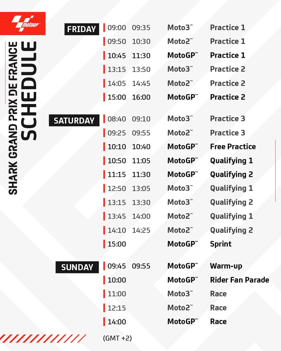 MotoGPさんのインスタグラム写真 - (MotoGPInstagram)「A bumper #FrenchGP 🇫🇷 awaits! 🤩 You don't want to miss a single bit of the #GP1000 along with the #MotoE season opener, so here is everything you need to set your alarms! ⏰  #MotoGP #Motorsport #Motorcycle #Racing」5月8日 18時00分 - motogp