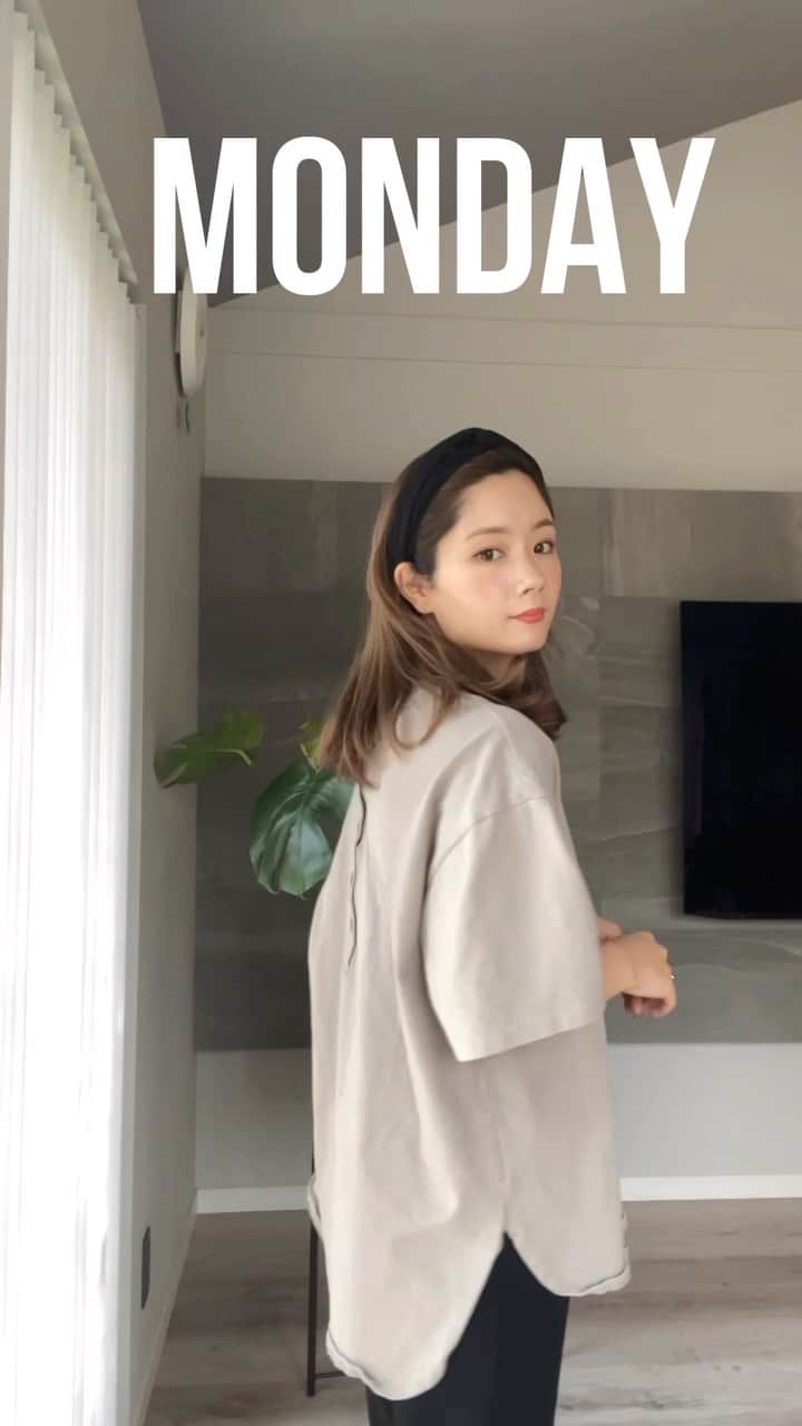 畠中清羅 のインスタグラム：「_  1週間コーデ🩵  日中暑くてもうすっかり半袖着てる🦙 今度は子供と撮ってみよう〜👦🏻👧🏻大変そう..）  #ママコーデ#低身長コーデ#低身長ママコーデ#公園コーデ #休日コーデ#20代コーデ#デニム#2児のママ#女の子ママ#男の子ママ#大人カジュアル#uniqlo」