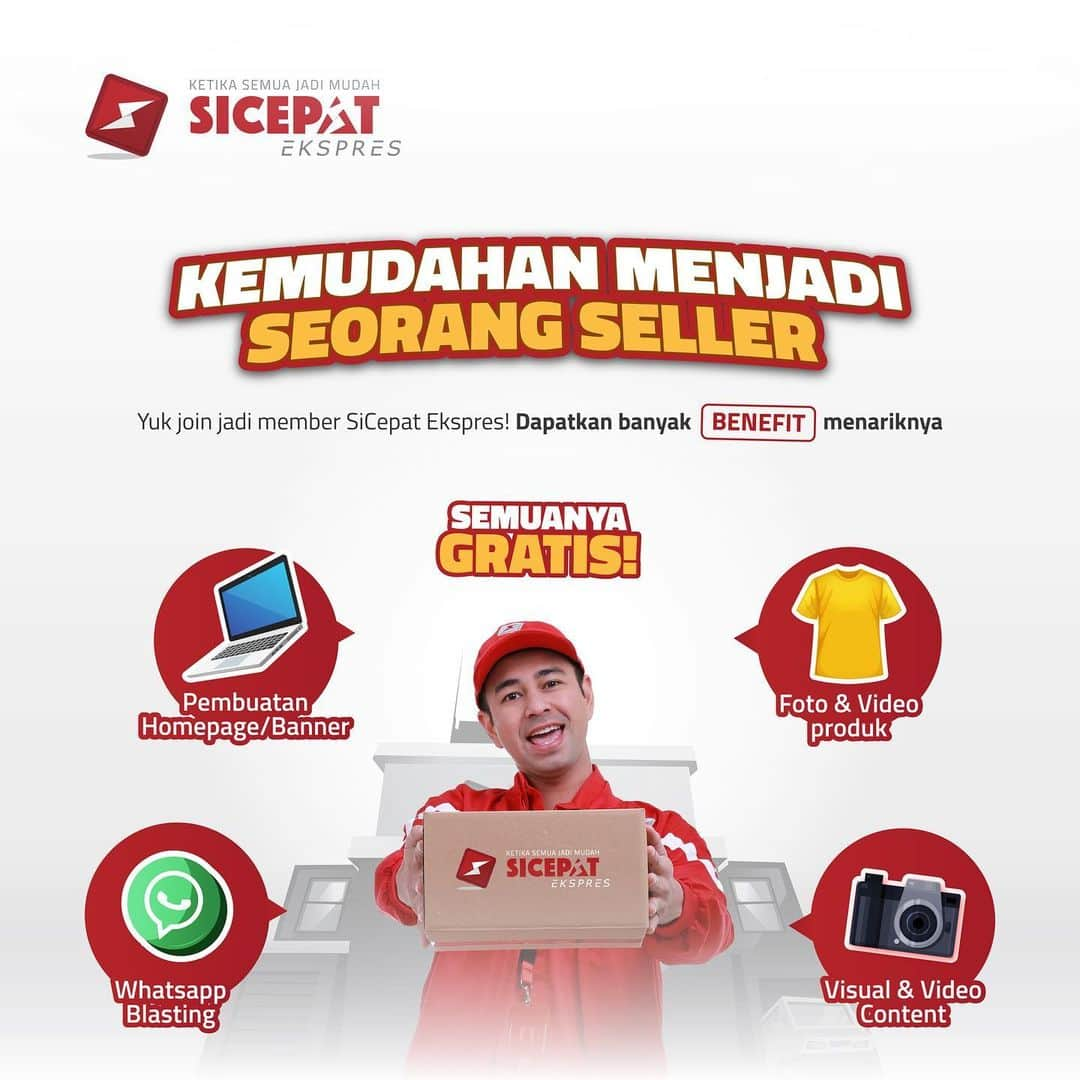 Raffi Ahmadさんのインスタグラム写真 - (Raffi AhmadInstagram)「Kirim paket mudah ? iya , Banyak benefit ? iya Etttttss benefit bukan sembarang benefit niihh ….  Yang punya olshop join member ke @sicepat_ekspres , nikmati berbagai benefit seperti Promo Foto & Video Produk jualan kalian yang akan dibuatkan oleh tim SiCepat Ekspres , Birthday Gift , Video Testimoni, Whatsapp Blast Gratisssss ke member setia kamu.  Tunggu apalagi ? Join sekarang .. Syarat & ketentuan berlaku yaaa ☺  #SiCepatEkspres #GapaiKemenanganBaru #LoyaltySiCepatEkspres」5月8日 20時06分 - raffinagita1717