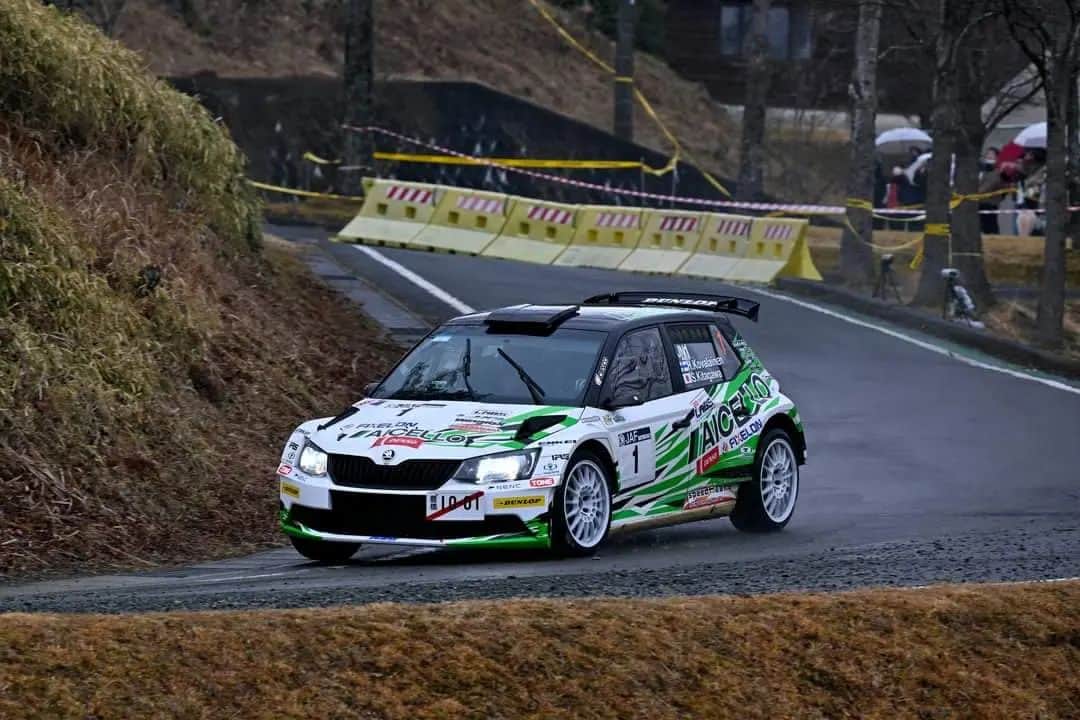 ヘイキ・コバライネンのインスタグラム：「Win number 3 of the season in JRC last weekend with @kitagawasae & Rally Team AICELLO 🏆🏆」