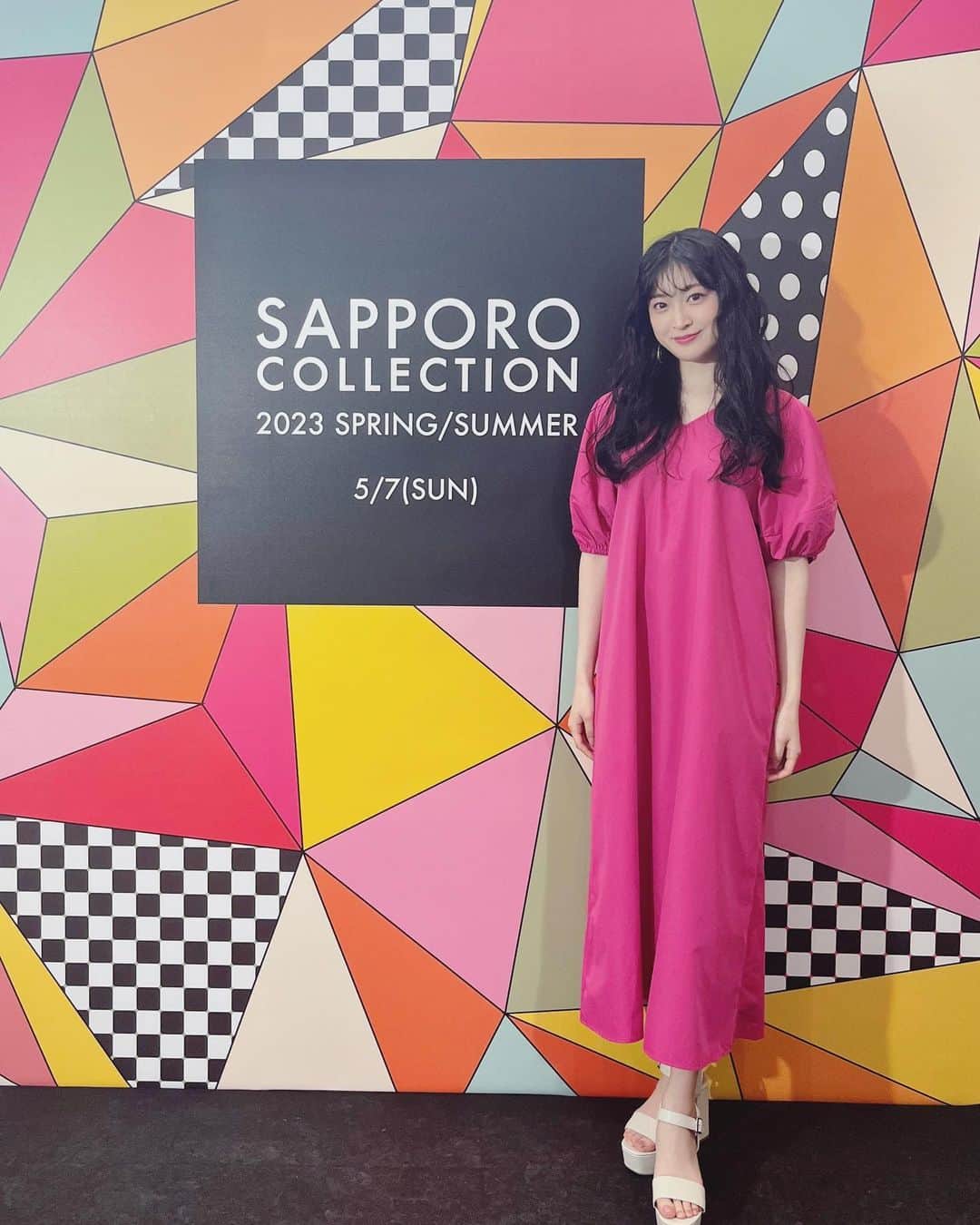 彩永あいりのインスタグラム：「. SAPPORO COLLECTION 2023 SPRING/SUMMER  @eglly.official さんの 素敵な衣装を着させて頂きました🌸🩷」
