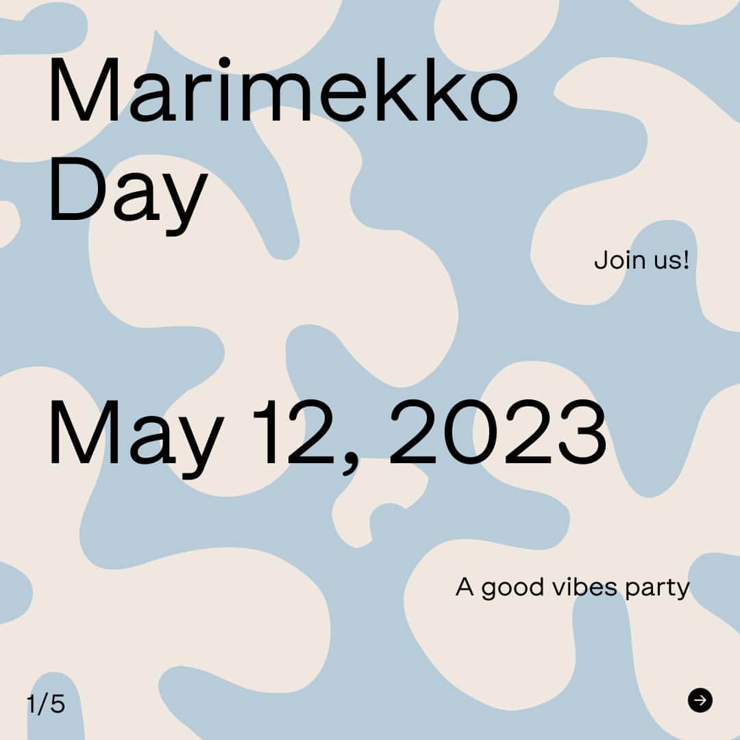 マリメッコさんのインスタグラム写真 - (マリメッコInstagram)「Coming soon: Marimekko Day! Join us in Helsinki on May 12 for our annual celebration, or get exclusive BTS access here on Instagram. We’re throwing a Good Vibes Party with fashion shows of just-dropped SS23. Can’t wait to see you!   #MarimekkoDay #marimekko #helsinki」5月8日 21時01分 - marimekko