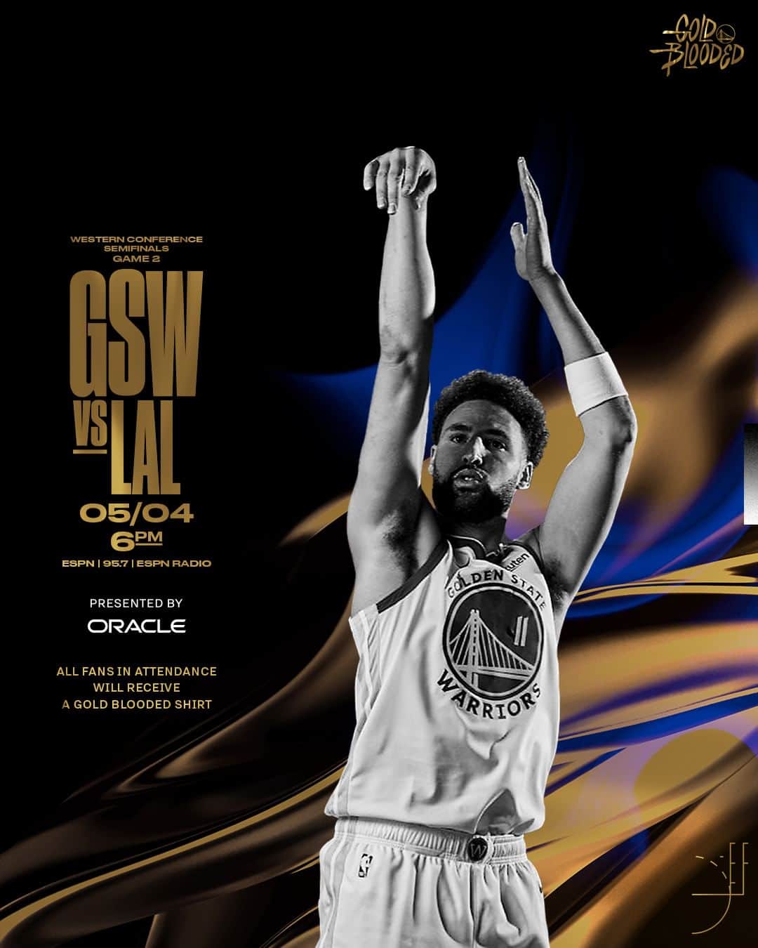 ゴールデンステート・ウォリアーズのインスタグラム：「The stage is set.  @oracle || #GoldBlooded」