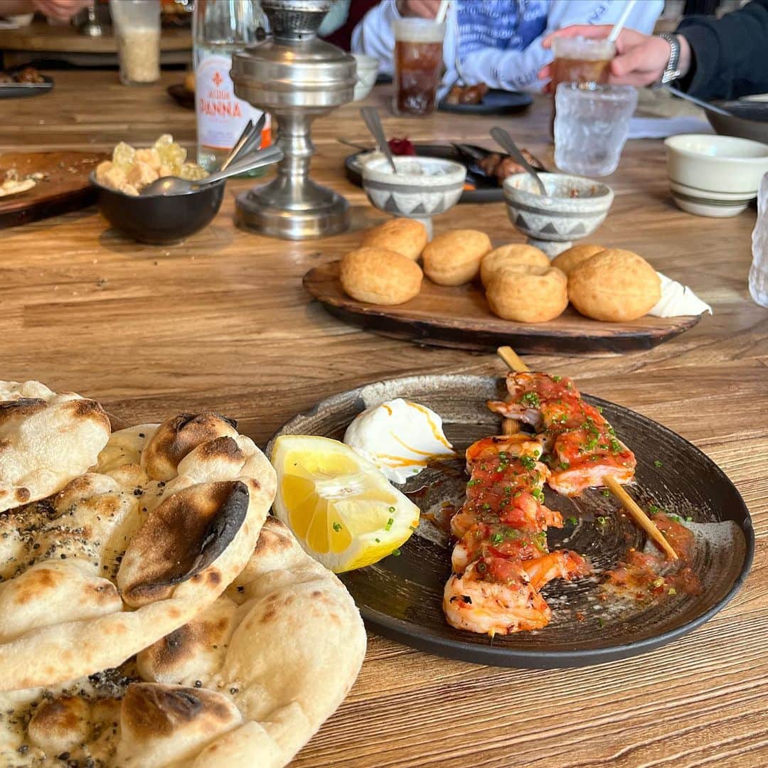 藤原ヒロシのインスタグラム：「カザフ料理、美味しい」