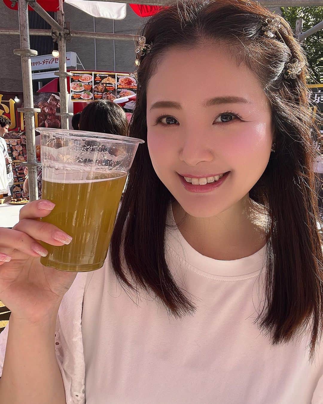 のインスタグラム：「ビアフェス🍺行って来た！このマスカットビールびっくりするくらい美味しかった😆💕  #ビアフェス #マスカットビール #beer #東京タワー」