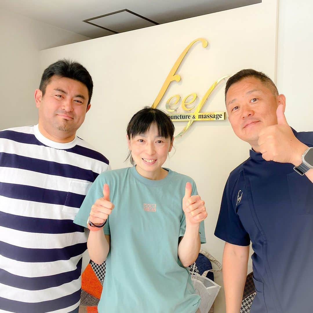 はり・きゅう・マッサージ治療院　feel　横浜本院のインスタグラム：「コロナ禍に来院を控えていた方が、少しずついらっしゃるようになってきました。  中にはデルタ株で入院されていたという方も…  九州へ引越した松井選手とその生徒さん、feelで再会し、皆んなで笑ってお話しできることが幸せです。」