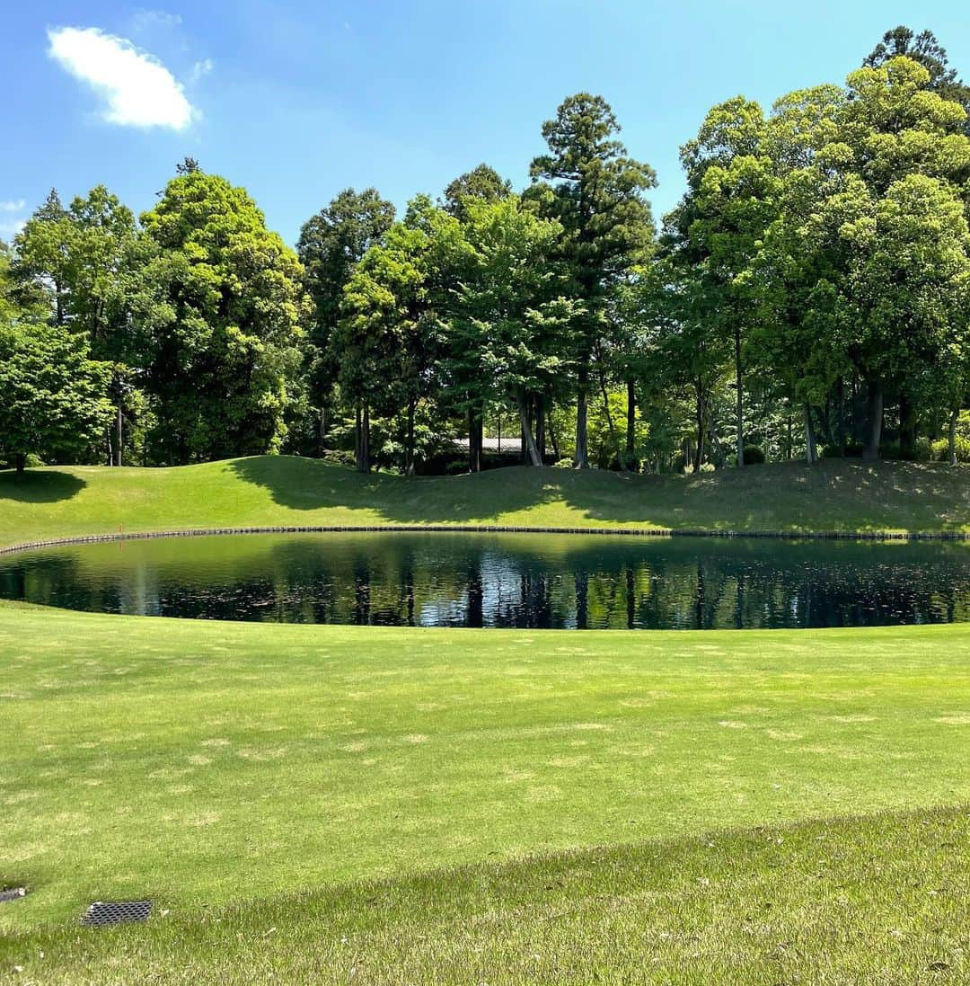 草間淑江さんのインスタグラム写真 - (草間淑江Instagram)「⛳️  快晴☀️  緑と青を感じて。  49 49 98でした！  今日初卸の52と58。  フルスィングしてもピタっと止まって最高👍  慣れたらスコアよくなりそーな予感😆  #草間淑江#ゴルフ#golf」5月4日 18時09分 - yoshie_kusama