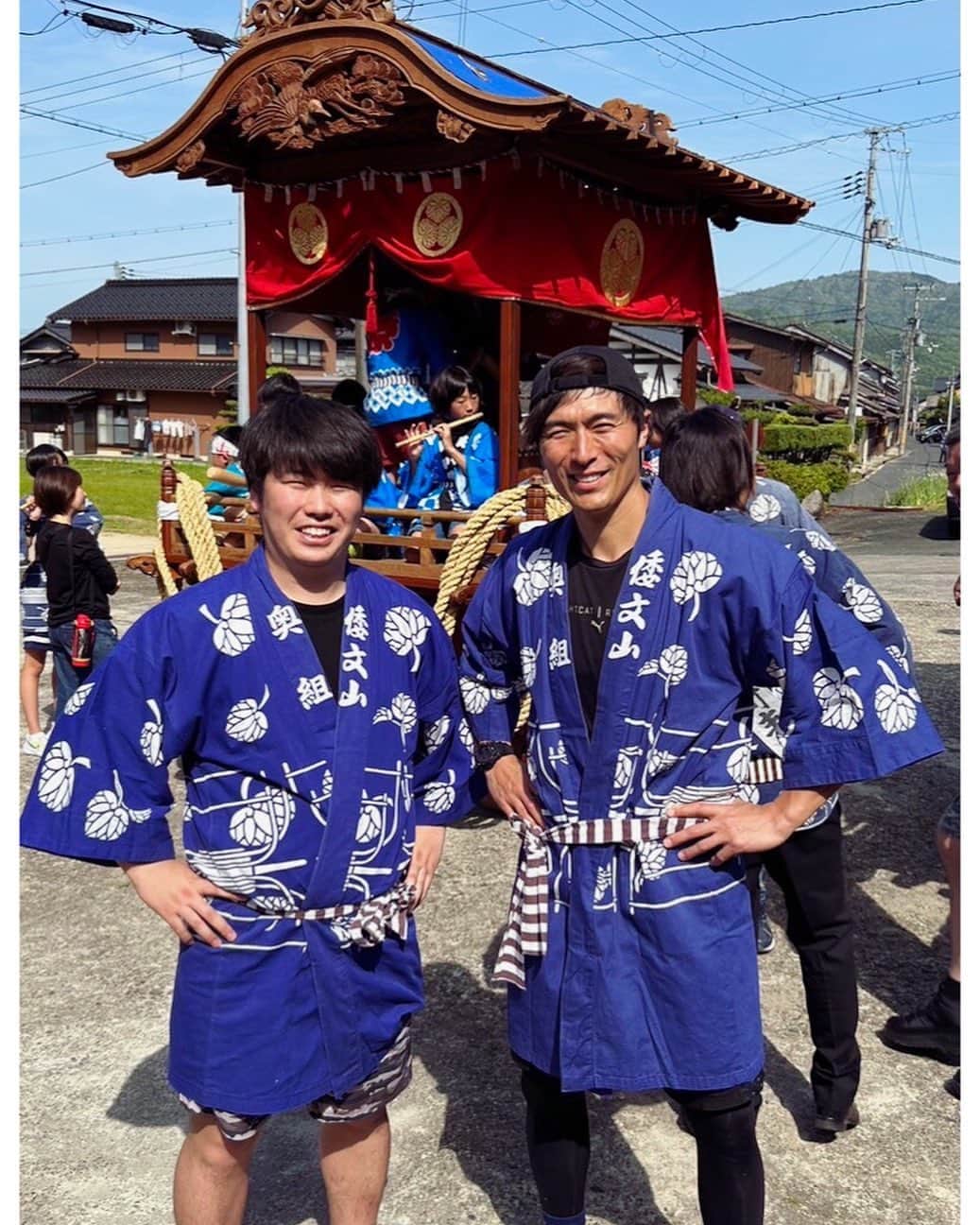 北野貴之のインスタグラム：「4年ぶりのお祭り🪅 お声をかけて頂き、 地元の皆様、ありがとうございました！」