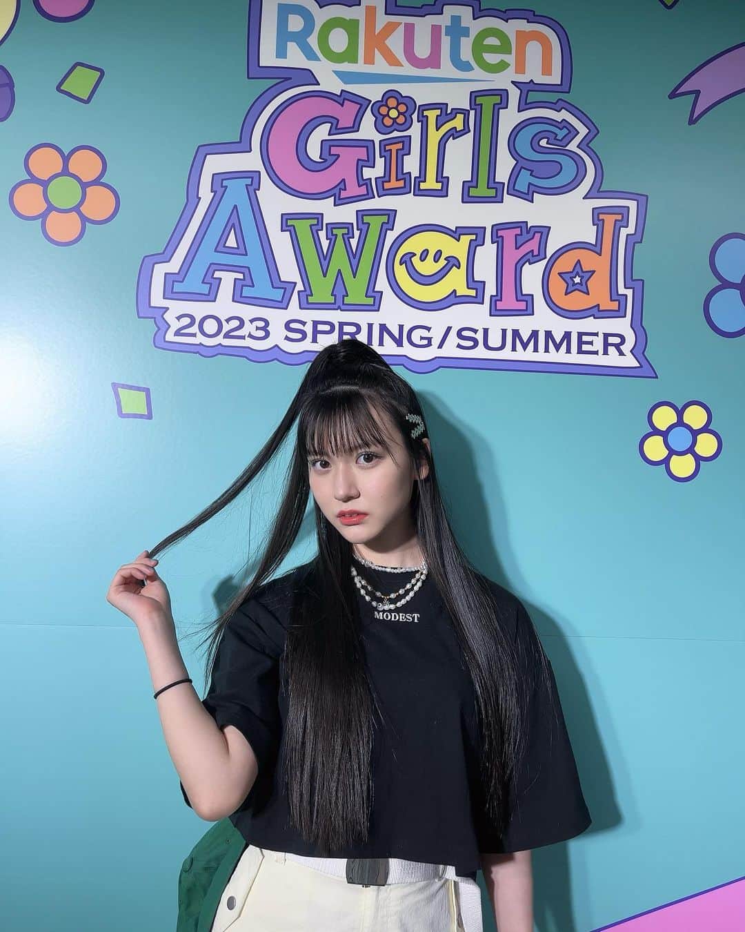 のインスタグラム：「#ガルアワ2023SS ありがとうございました‪‪🫶🏻 ̖́-‬  #ガルアワ #Seventeen #WEGO #jc3 #09 #14歳 #SKE48 #林美澪」