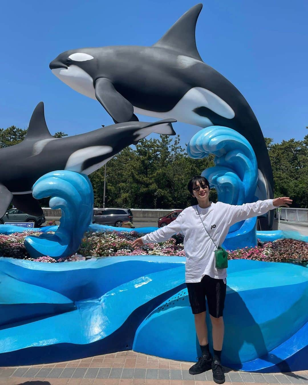 潮田あかりさんのインスタグラム写真 - (潮田あかりInstagram)「シャチにお会いする正装2枚目🐋🐳🐬」5月4日 20時21分 - ushi_ppp