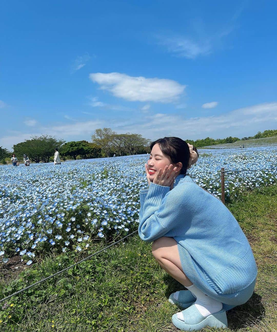 外薗葉月さんのインスタグラム写真 - (外薗葉月Instagram)「最近天気良くて嬉しい〜💠 GWみんな何してる〜？   #ootd #fukuoka #福岡 #海の中道海浜公園 #ネモフィラ #flower #花 #todayscode #fashion #style #instagood #likes4like」5月4日 20時37分 - hazuki_hokazono