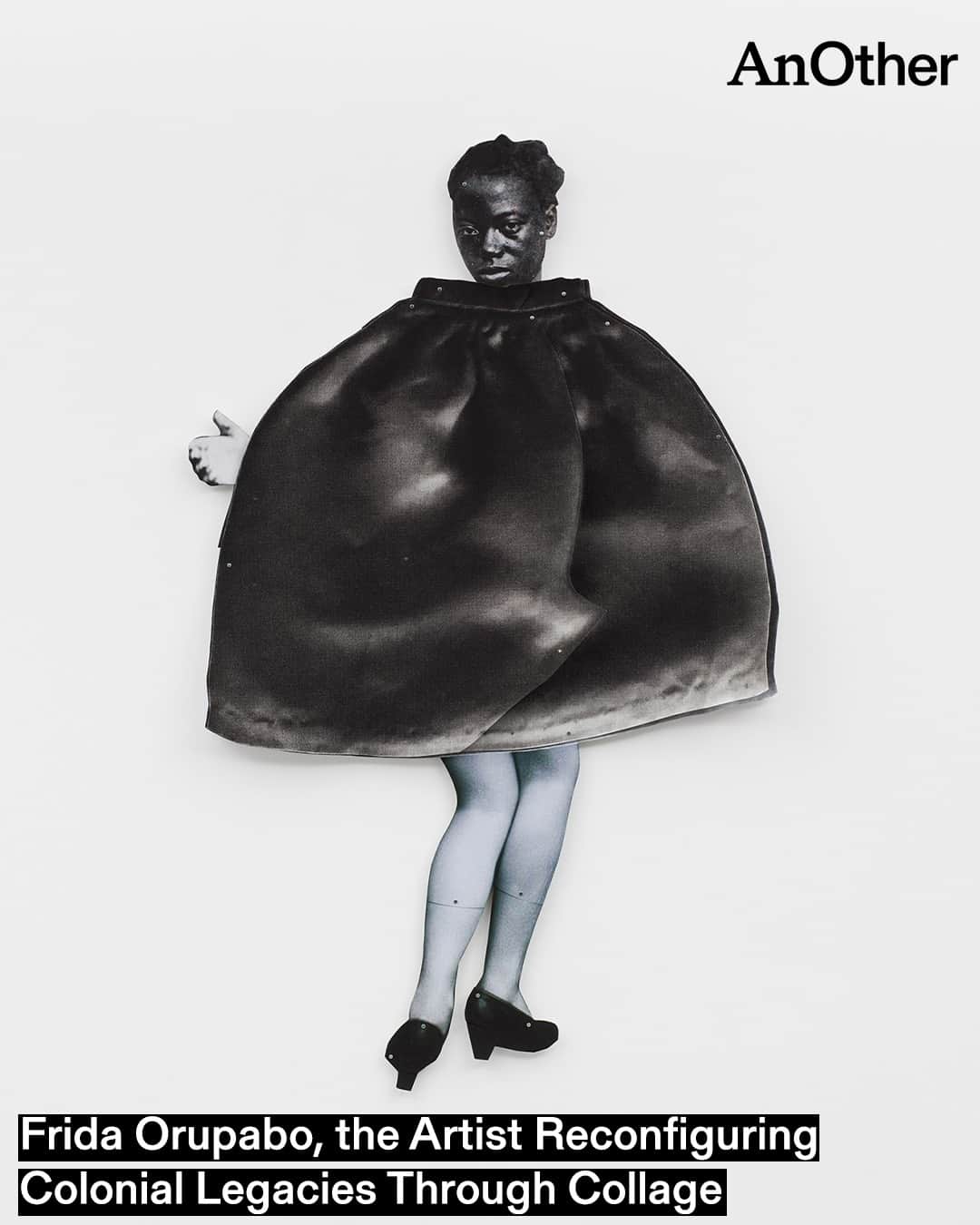 AnOther Magazineのインスタグラム：「"A reversed gaze is important because, for me, it represents resistance and power. To look back is to refuse objectification" – #FridaOrupabo 🖤⁠ ⁠ In her latest column, @alayoakinkugbe speaks with artist Frida Orupabo (@nemiepeba) about her new exhibition at @stuartshavemodernart, interacting with the legacies of colonialism and slavery, and why collages can “create new and more complex ways of seeing.”⁠ ⁠ Read the new instalment of #BlackGazes at the link in bio 📲 ⁠ ⁠ 📸 Things I saw at night by Frida Orupabo. Courtesy of the artist and Modern Art, London」