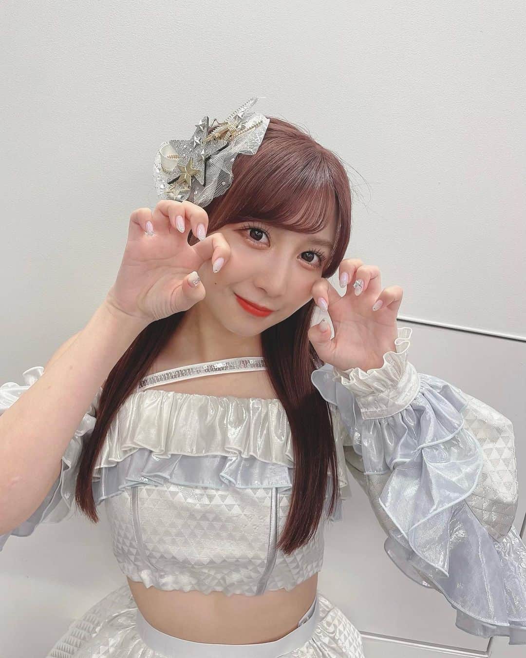 のインスタグラム：「・ 春コン完走💫 まつげが綺麗に上がったの🫣🤍  #ske48 #idol #live  #アイドル衣装 #衣装 #ハーフツイン #ske48春のチームコンサート2023」