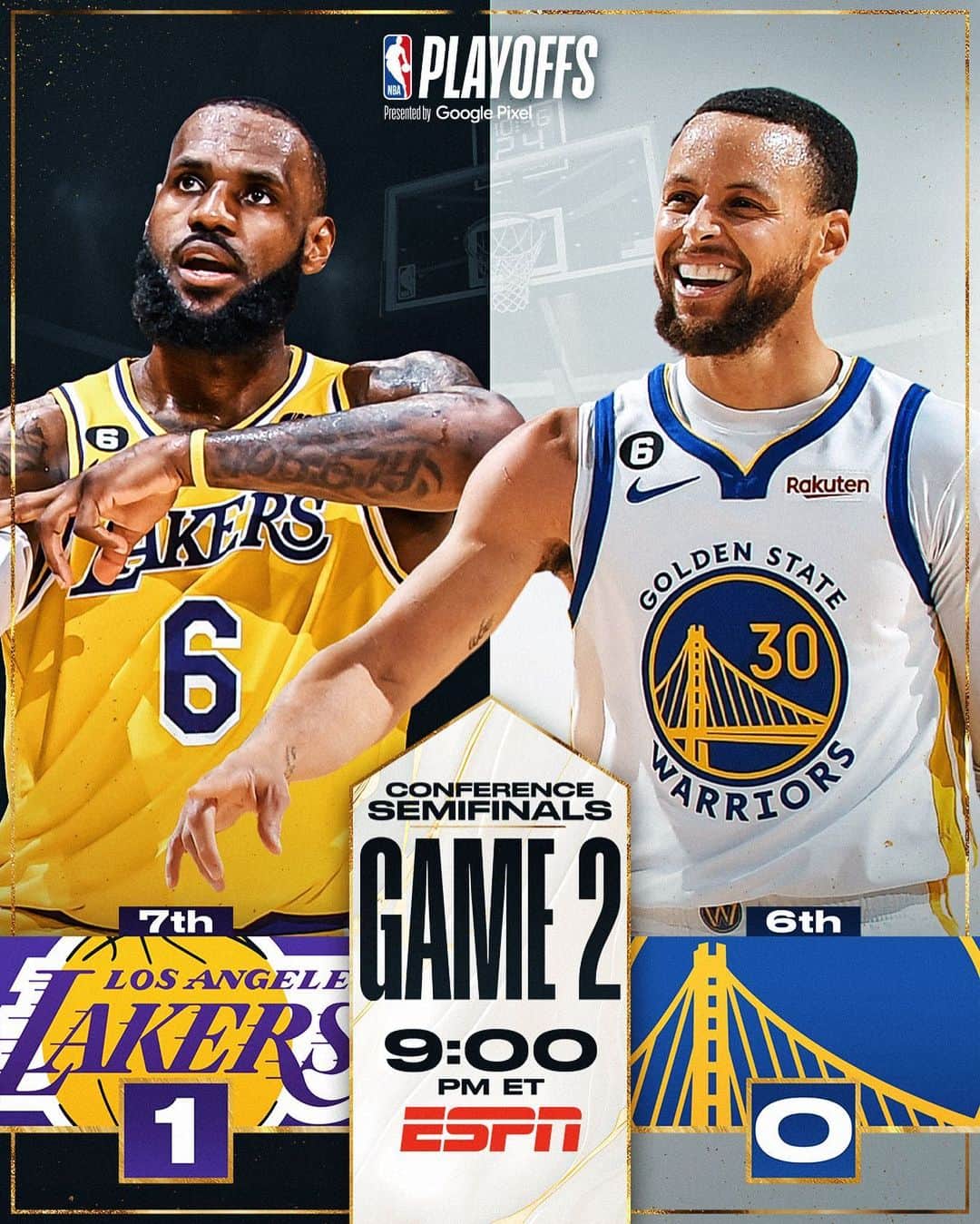 NBAさんのインスタグラム写真 - (NBAInstagram)「Will the @lakers take 2-0 series lead… or will the @warriors even it up 1-1?  #NBAPlayoffs presented by Google Pixel」5月5日 3時00分 - nba