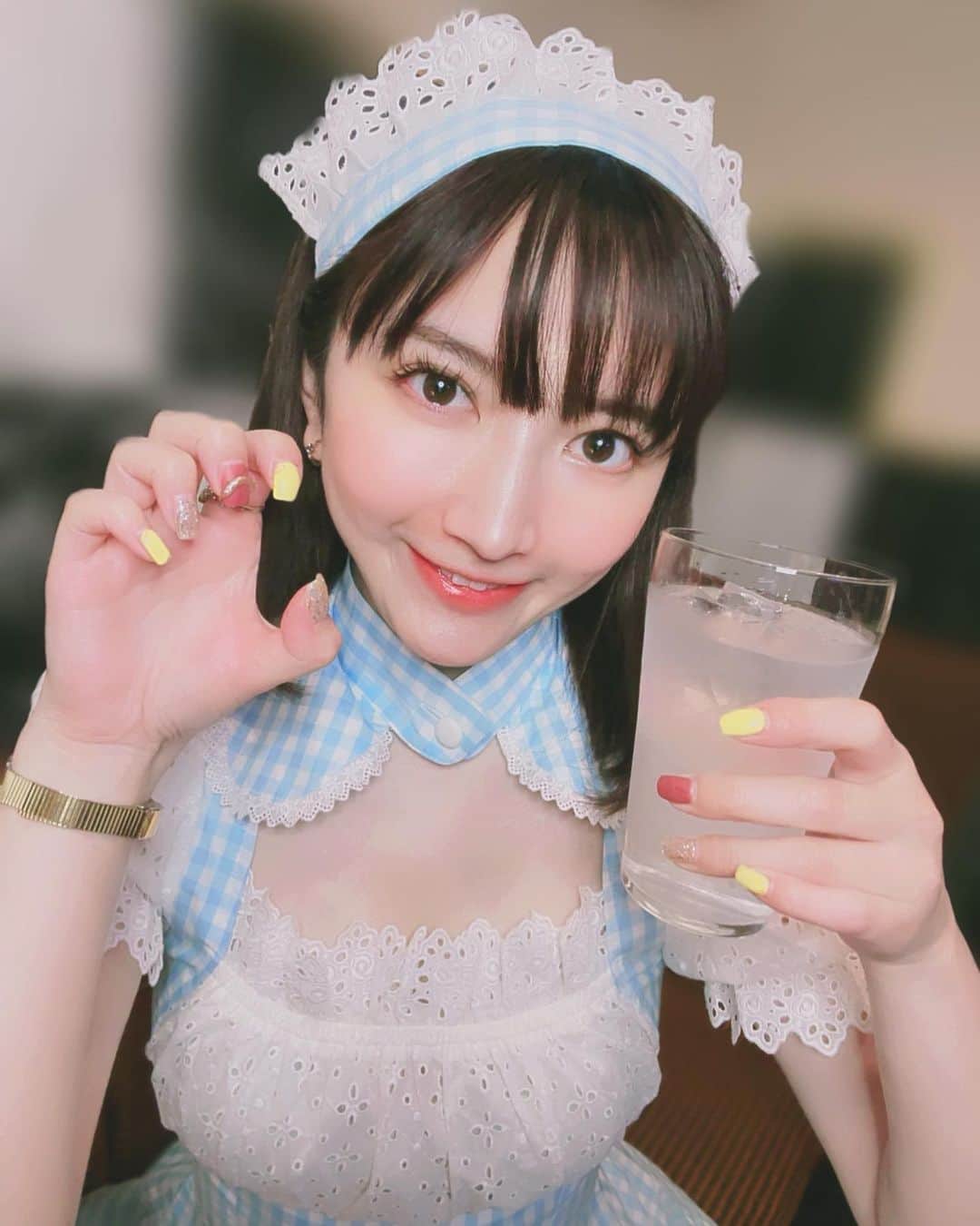 清水楓のインスタグラム：「🫧🫧🫧 水色ギンガムチェックすき🤍  #萌 #インスタグラビア #Instagravure  #pinupgirl #bajutidurseksi #me #like #fashion #japan #photo #instagood  #gravureidol #gravure #グラビア #Japanesegirl  #Instagravure #偶像 #モデル #撮影モデル  #撮影 #model  #gravure #グラビアアイドル #followme」