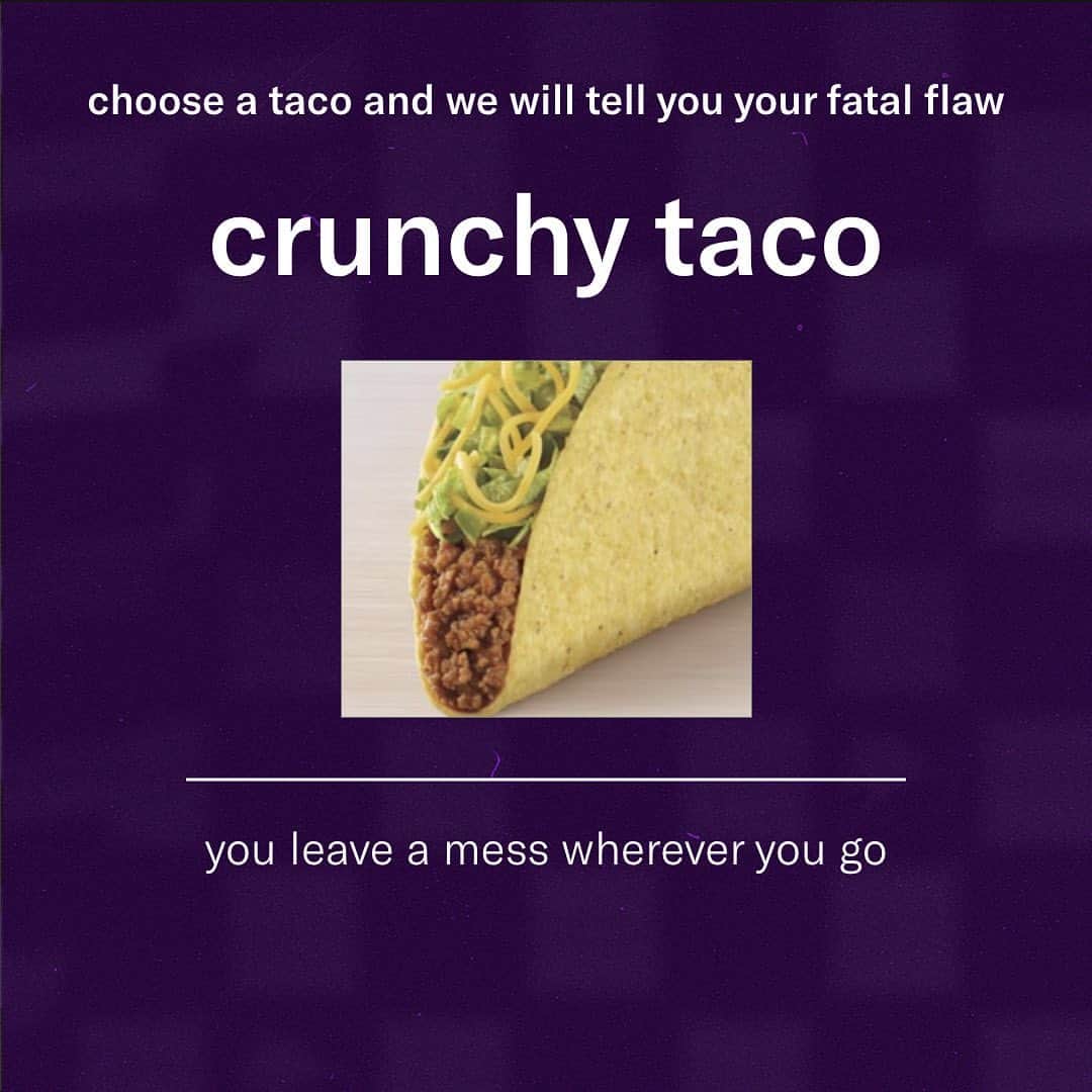 Taco Bellのインスタグラム：「we can’t all be perfect」