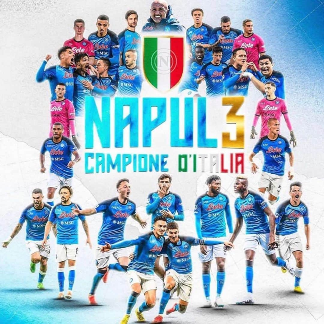 ファン・スニガのインスタグラム：「Finalmente🥺💙🙌🏽GRANDEEEEE NAPOLIIII💙💙💙🫶🏽🫶🏽🫶🏽🔥🔥🔥」